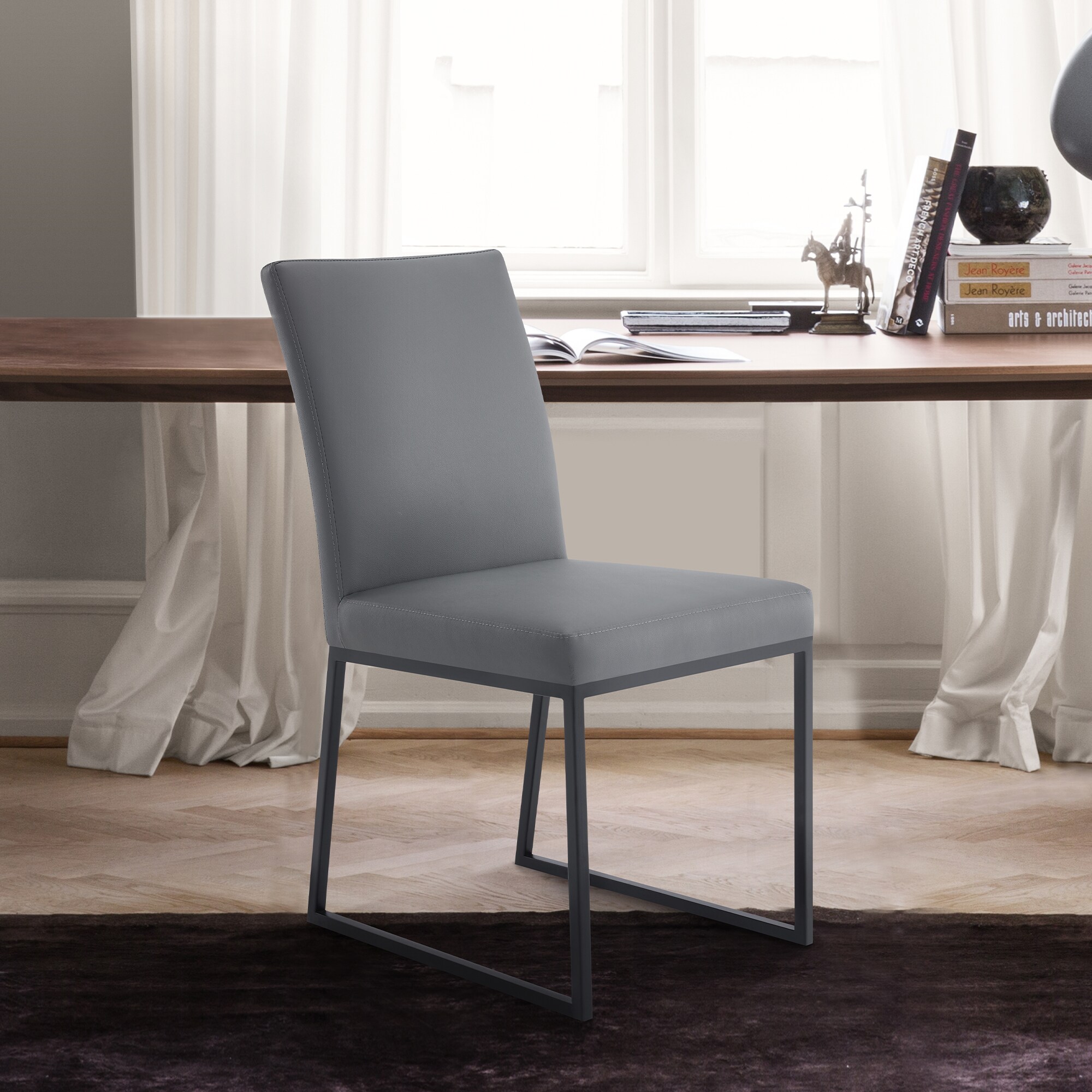 Armen Living LCTRCHMBGR Dining-Chairs - View #3