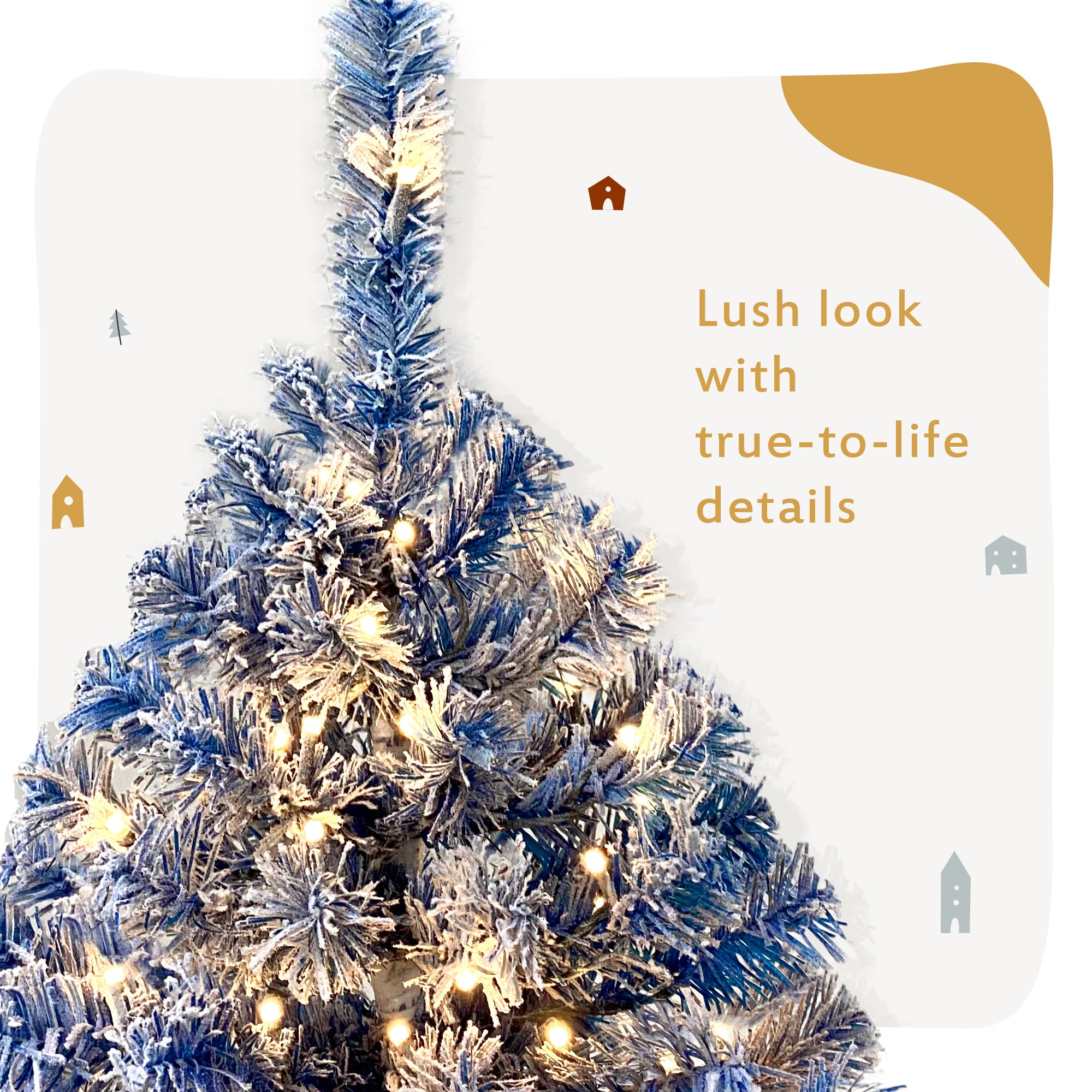 WELLFOR YA723375GW Artificial-Christmas-Trees - View #3