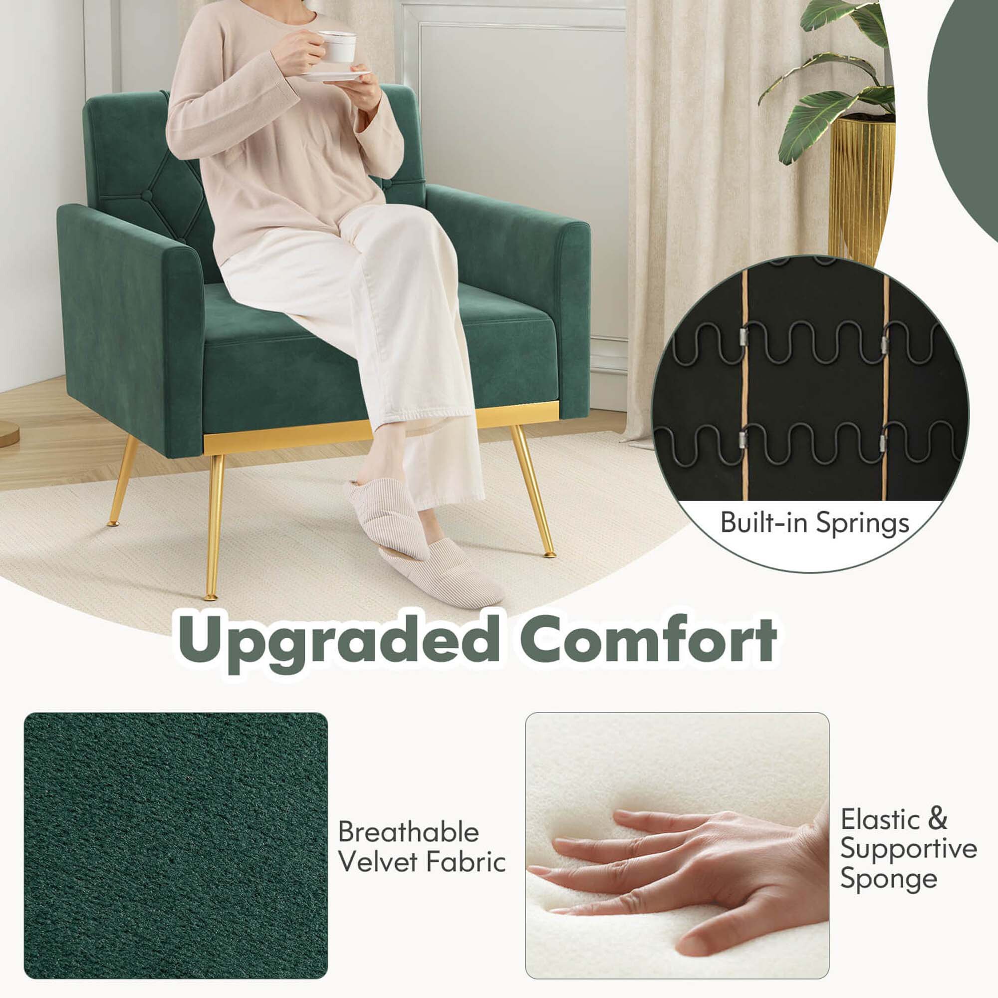 Costway HCST03750 chairs - View #4