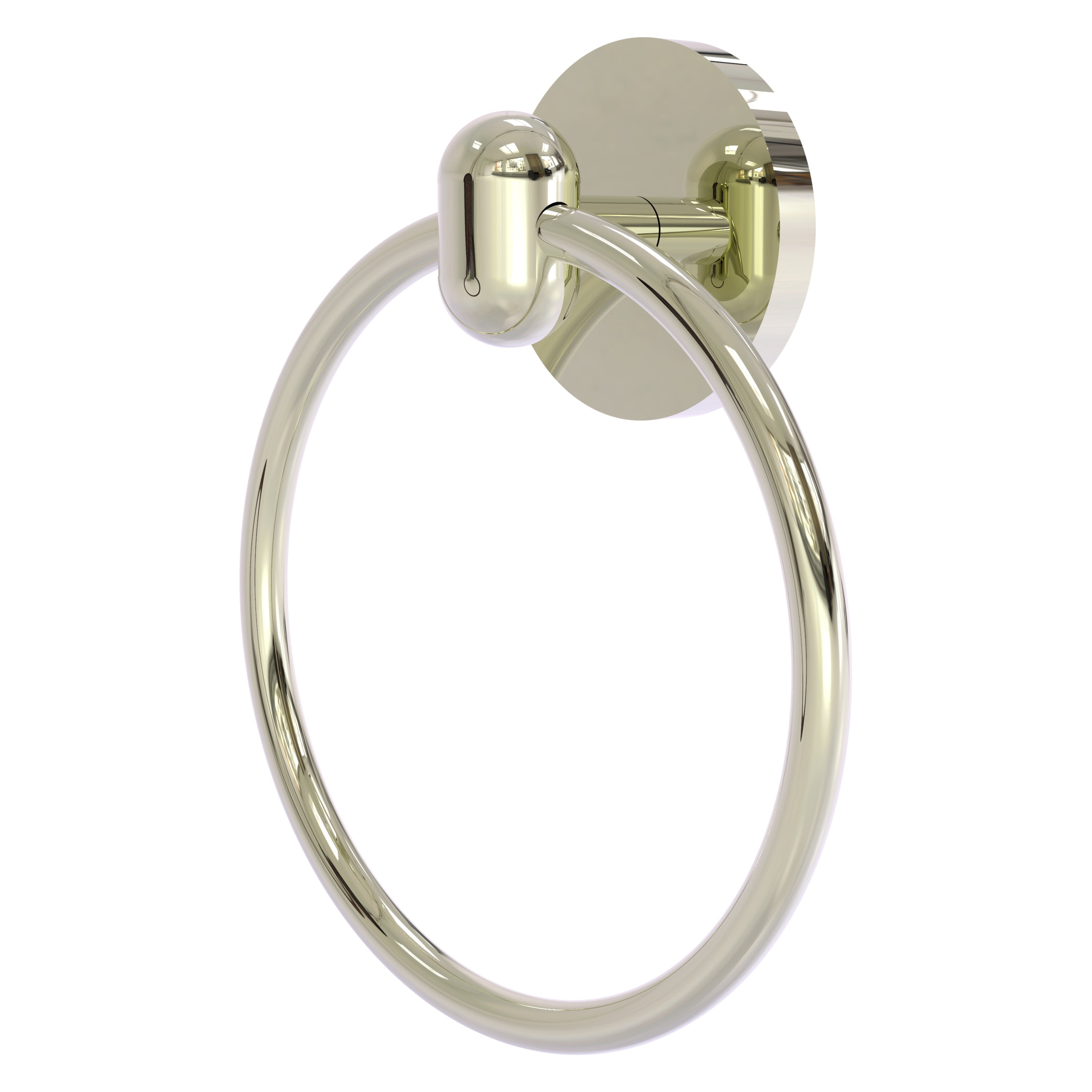 Allied Brass Dottingham Unlacquered Brass Wall Mount Single Towel Ring in  the Towel Rings department at