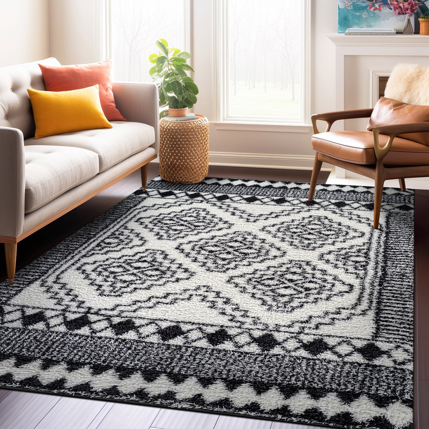 World Rug Gallery WR120WHITE5X7 rugs - View #2