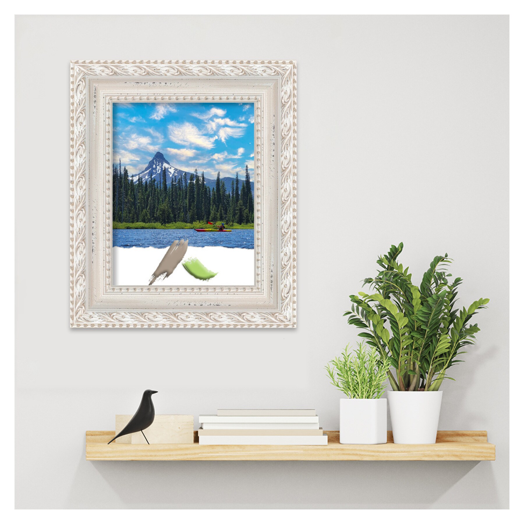 Opera Off White Distressed Wood Picture Frame 11x14