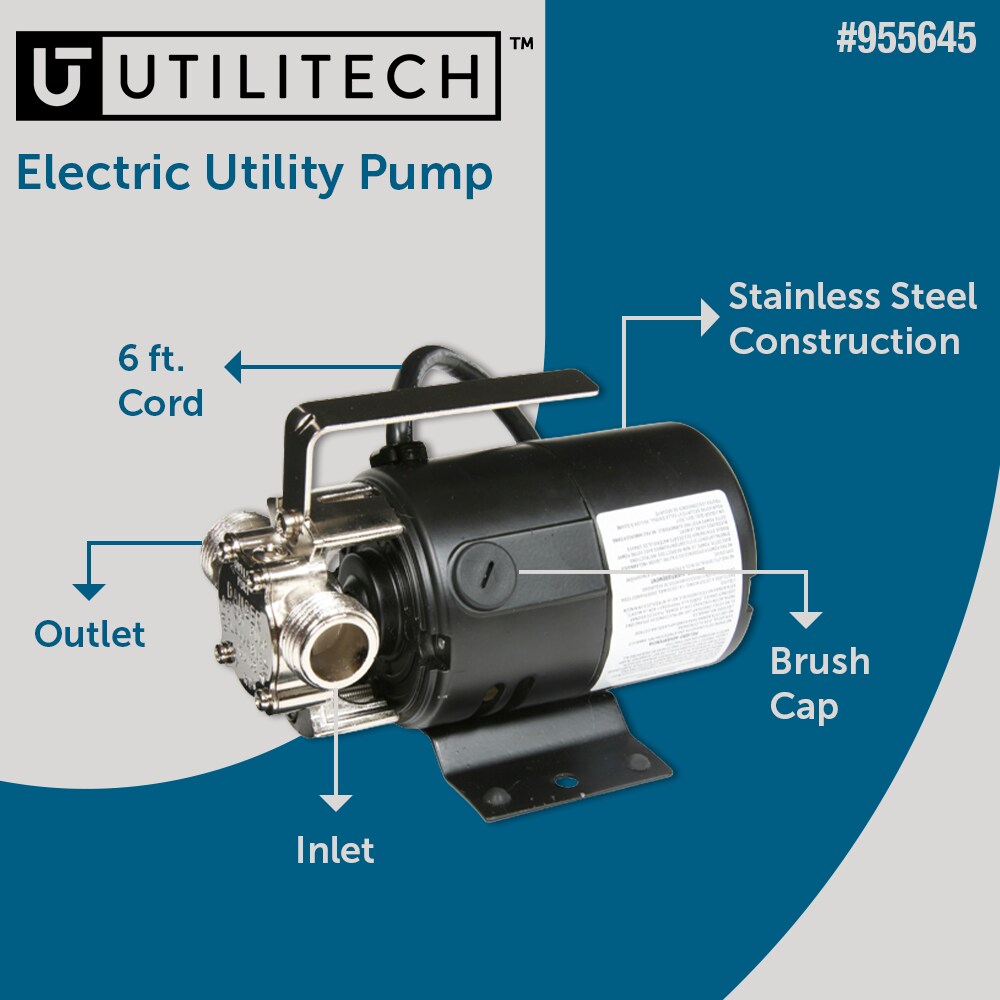Utilitech 1/12-HP 115-Volt 5.6-GPM Stainless Steel Electric Utility Pump