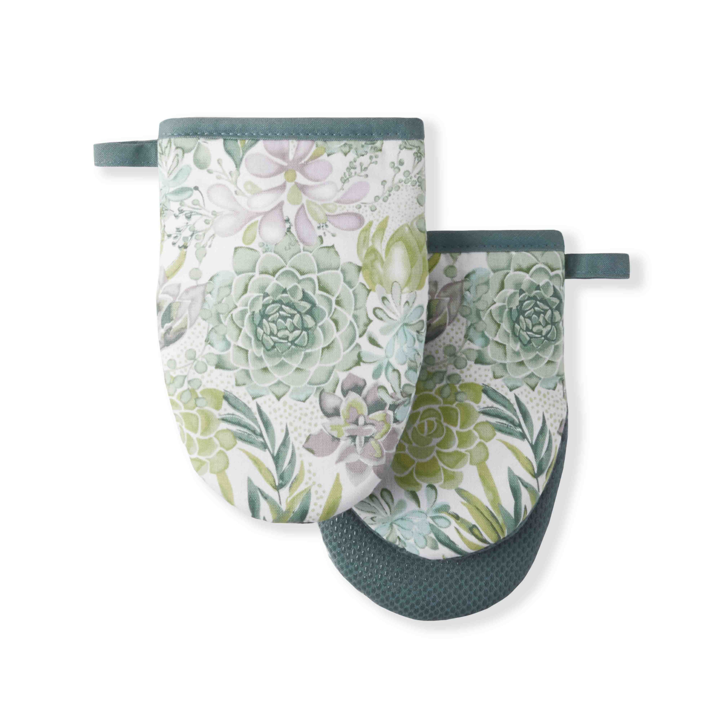 Town & Country Living M2012415TDMSA2 1GNML 2 -Pack Cotton Floral Oven mitt set