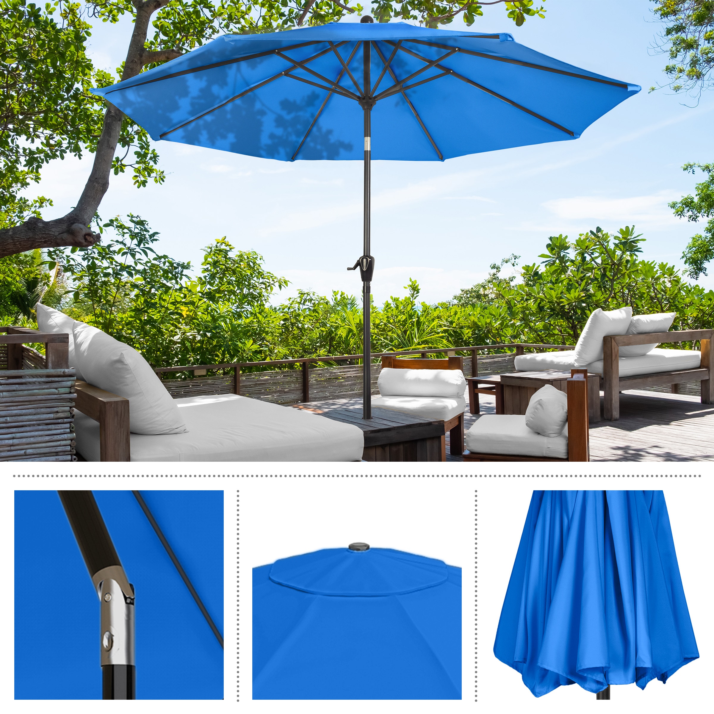 Pure Garden 50-LG1035B Umbrellas-2 - View #7