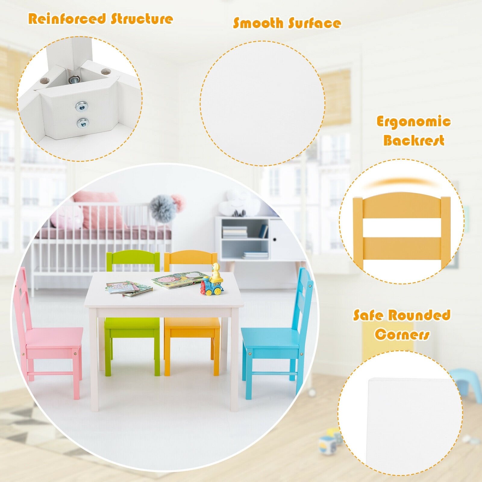 CASAINC WF-HYSN-64364CS Kids-Play-Tables - View #3