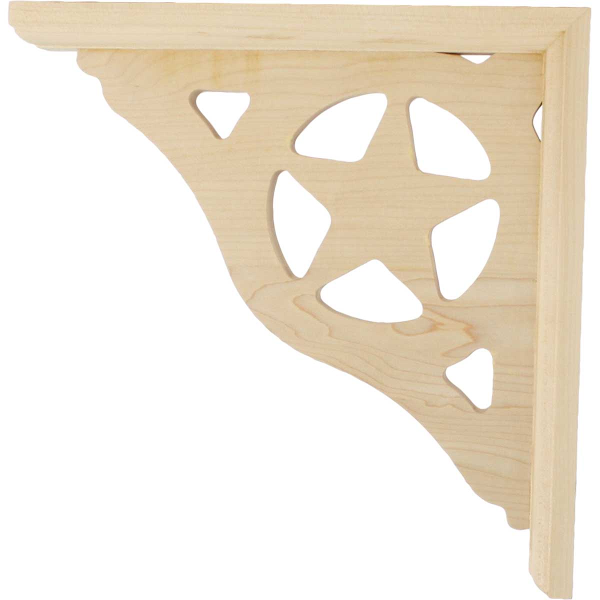 Unfinished Rubberwood 10" Contemporary Corbel