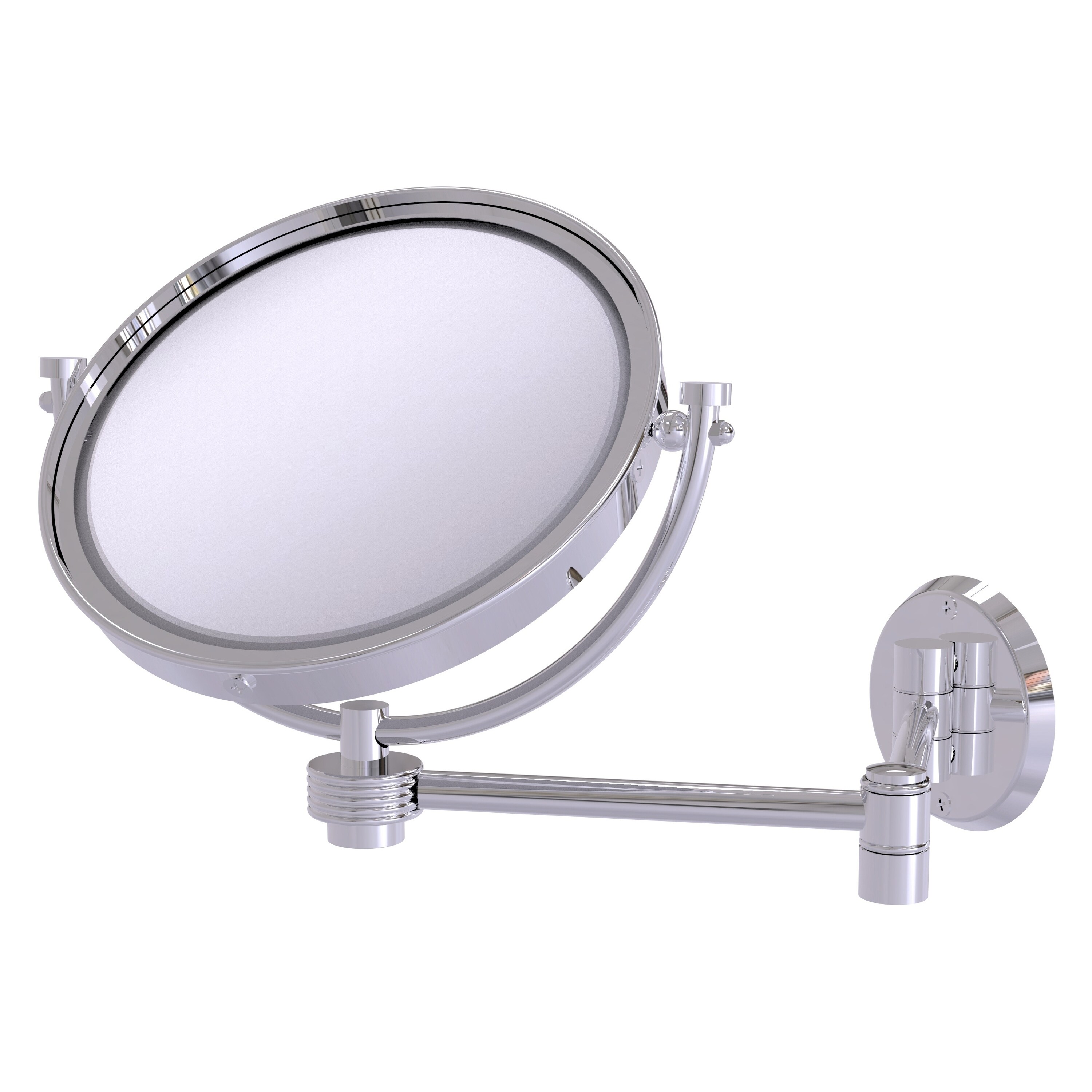 8-in x 10-in Polished Gold Double-sided 5X Magnifying Wall-mounted Vanity Mirror | - Allied Brass WM-6G/5X-PC