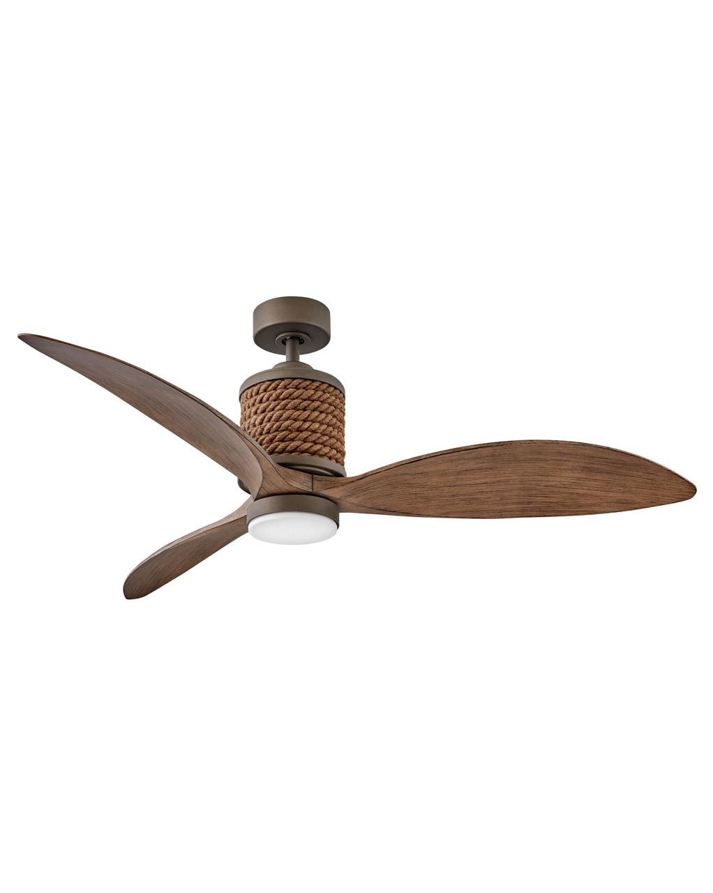 Hinkley Hampton 56-in Heritage Brass with Matte White Blades Integrated LED Indoor Smart Ceiling Fan with Light and Remote (5-Blade) 903056FHB-LID Sansujyuku sansujyuku.com