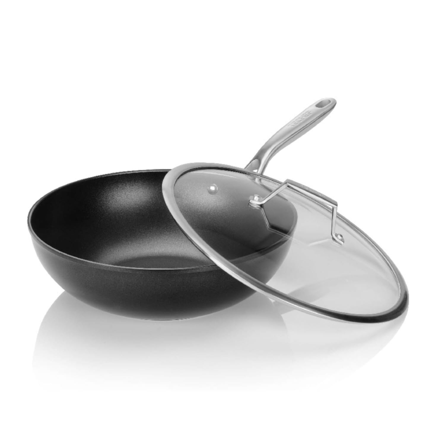 TeChef  Onyx - 12 Inch Nonstick Wok/Stir-Fry Pan with Cover