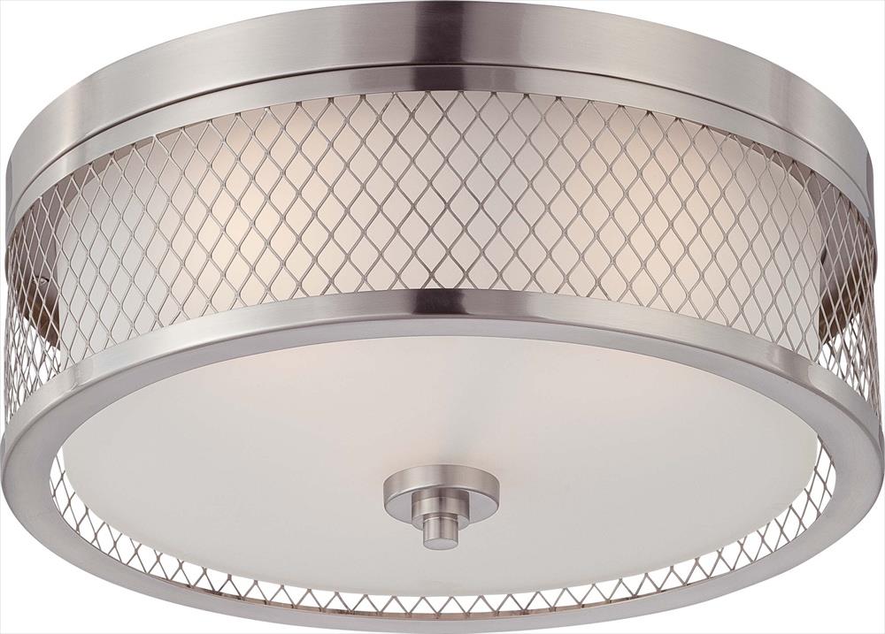  LW-SC511198 3-Light 15-in Brushed Nickel Flush Mount Light