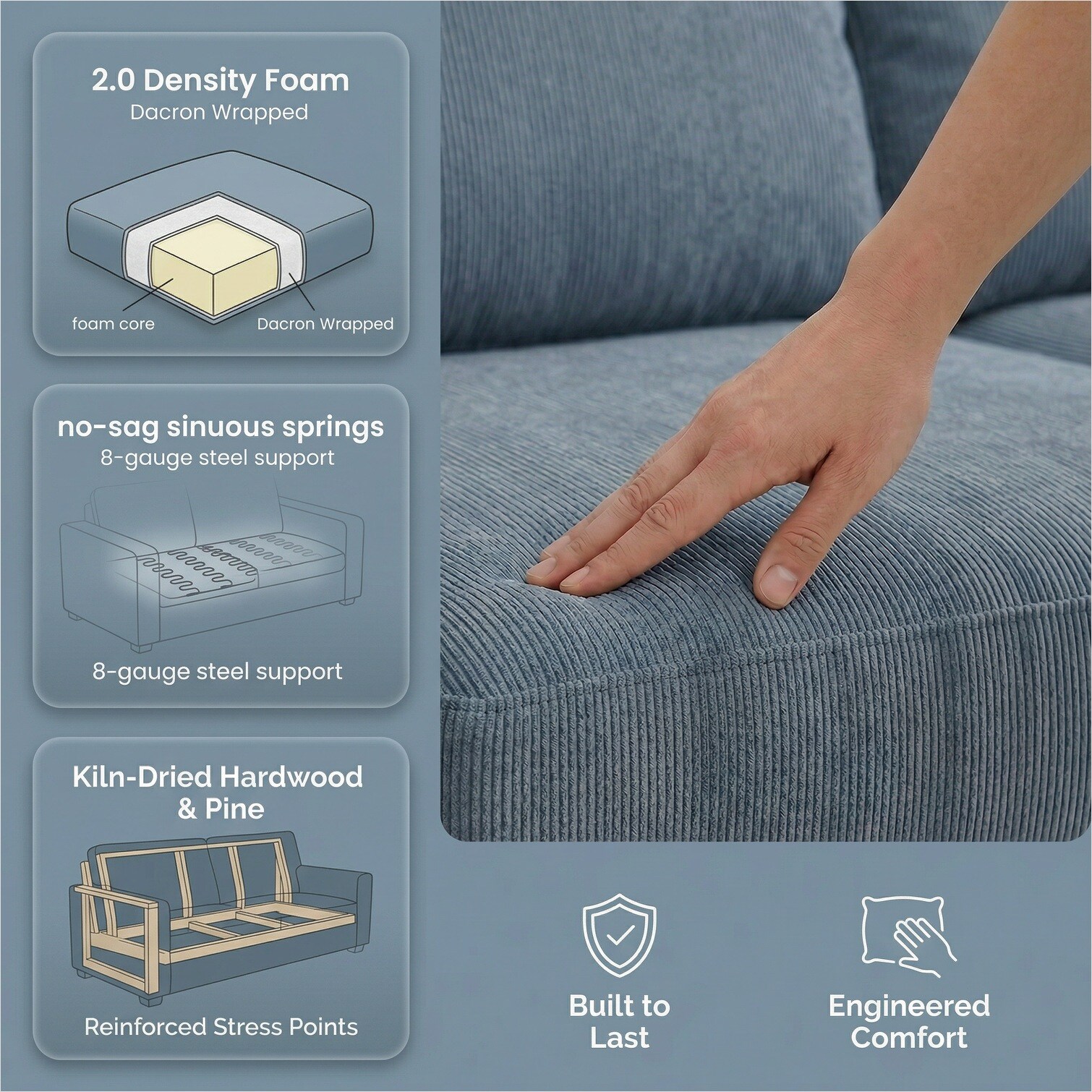SunJet H2LFXOFHTJCH Sofas-Loveseats - View #6