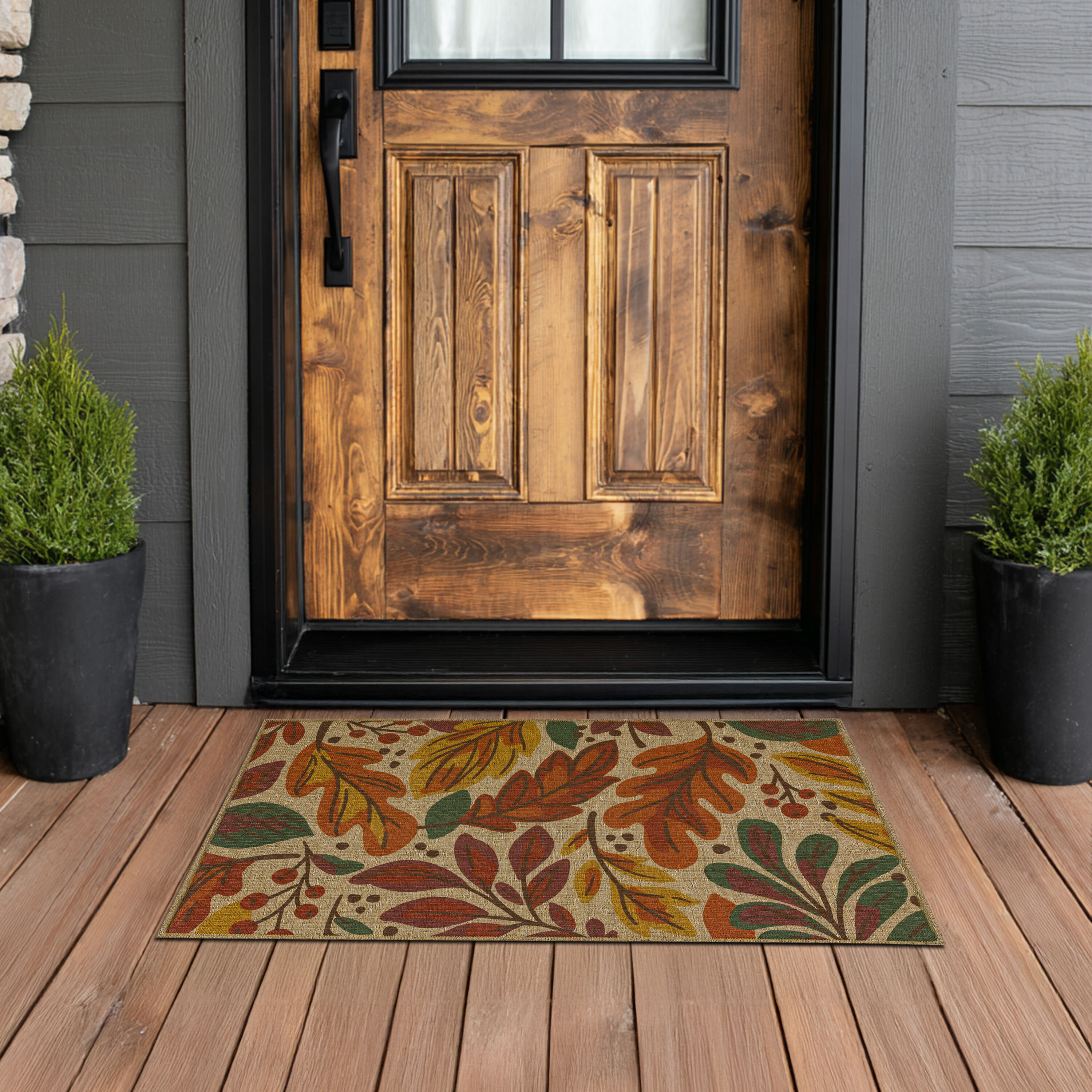 Holiday Living 18-in x 30-in Multiple Colors Non-Slip Grip Outdoor Door Mat