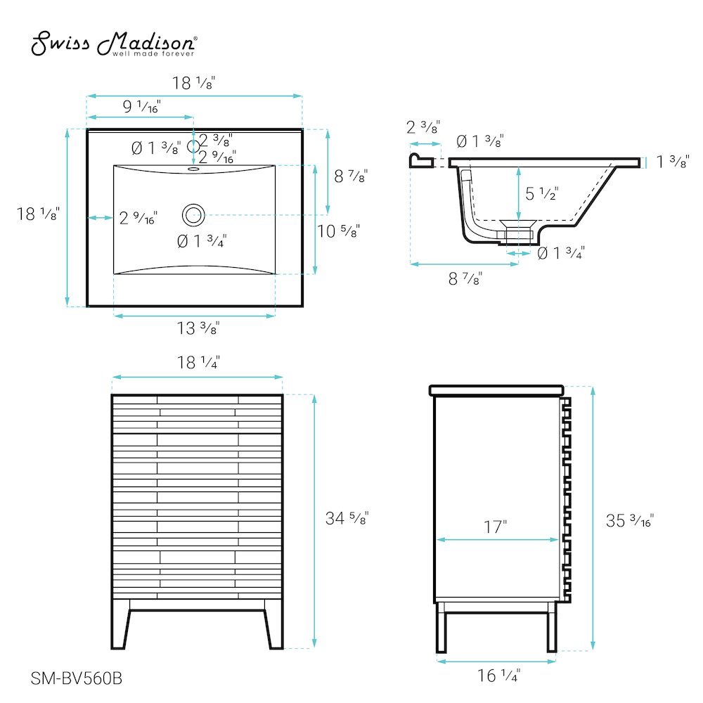 Swiss Madison SM-5-BV560B Bath-Vanity-Combo - View #7