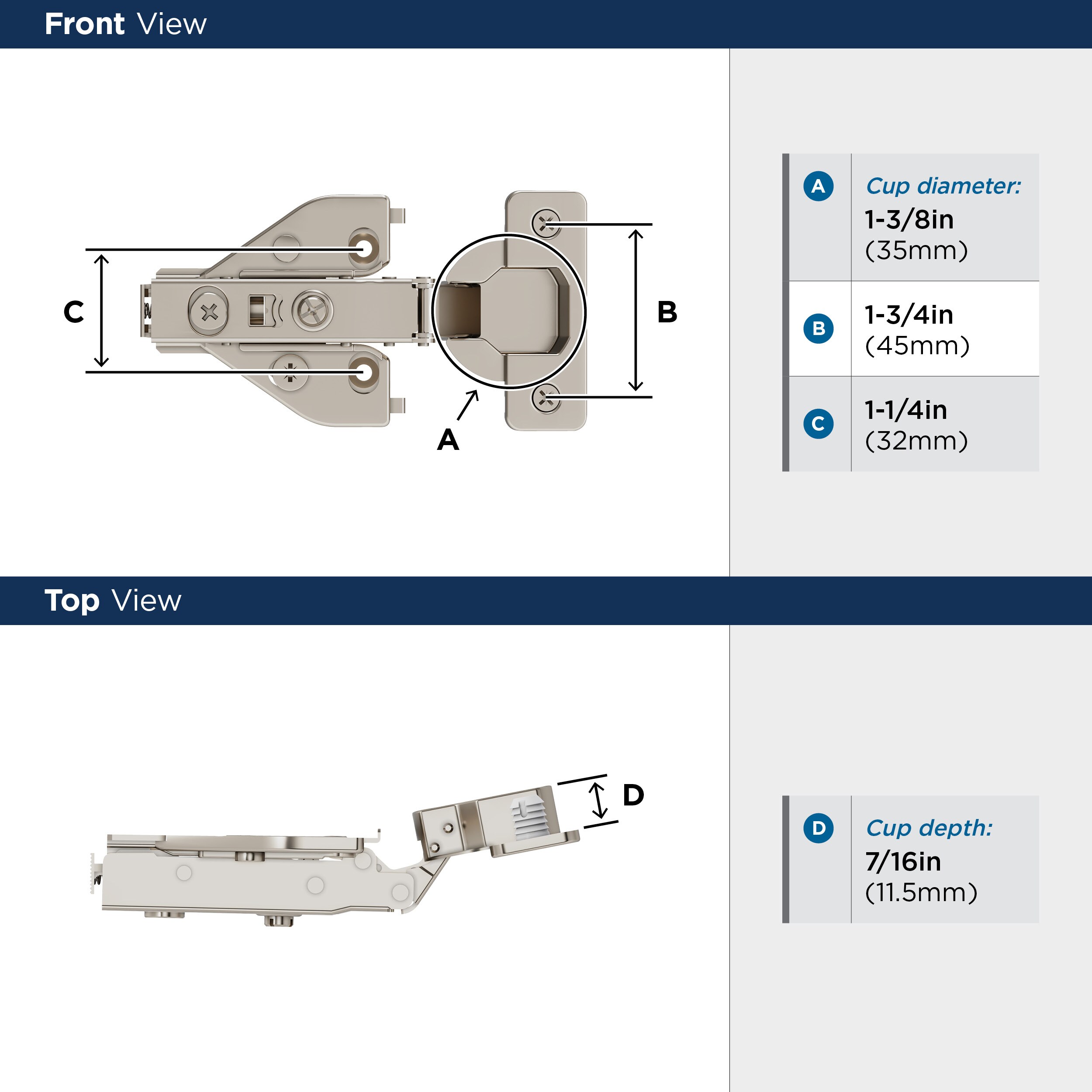 Amerock BP9238SLFF Cabinet-Hinges - View #3