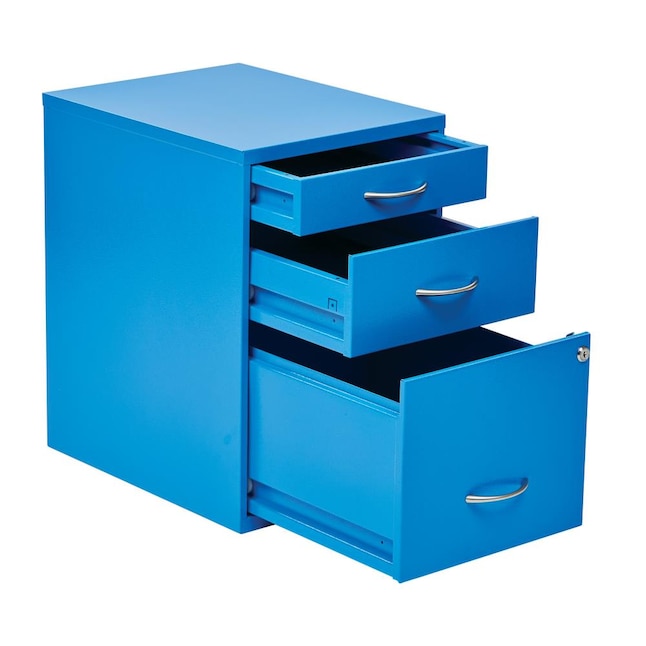 Osp Home Furnishings Designs Blue 3 Drawer File Cabinet In The Cabinets Department At Lowes Com