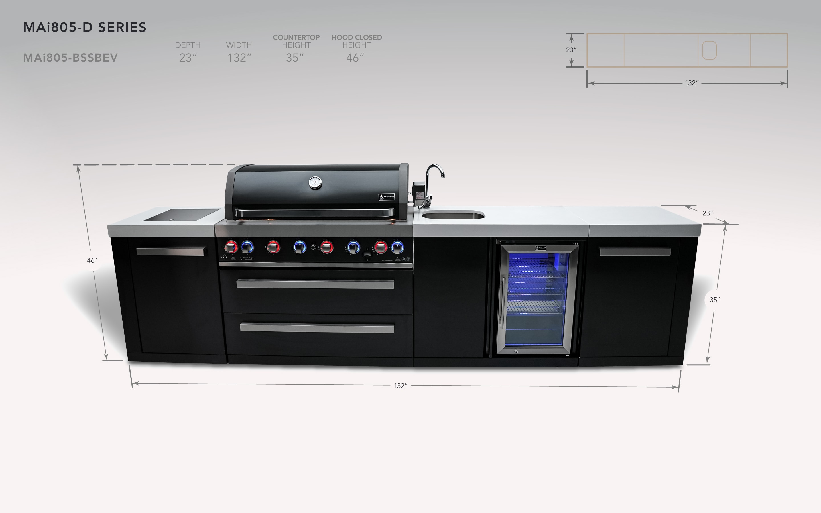 Mont Alpi MAI805-BSSBEV Modular-Outdoor-Kitchens - View #2