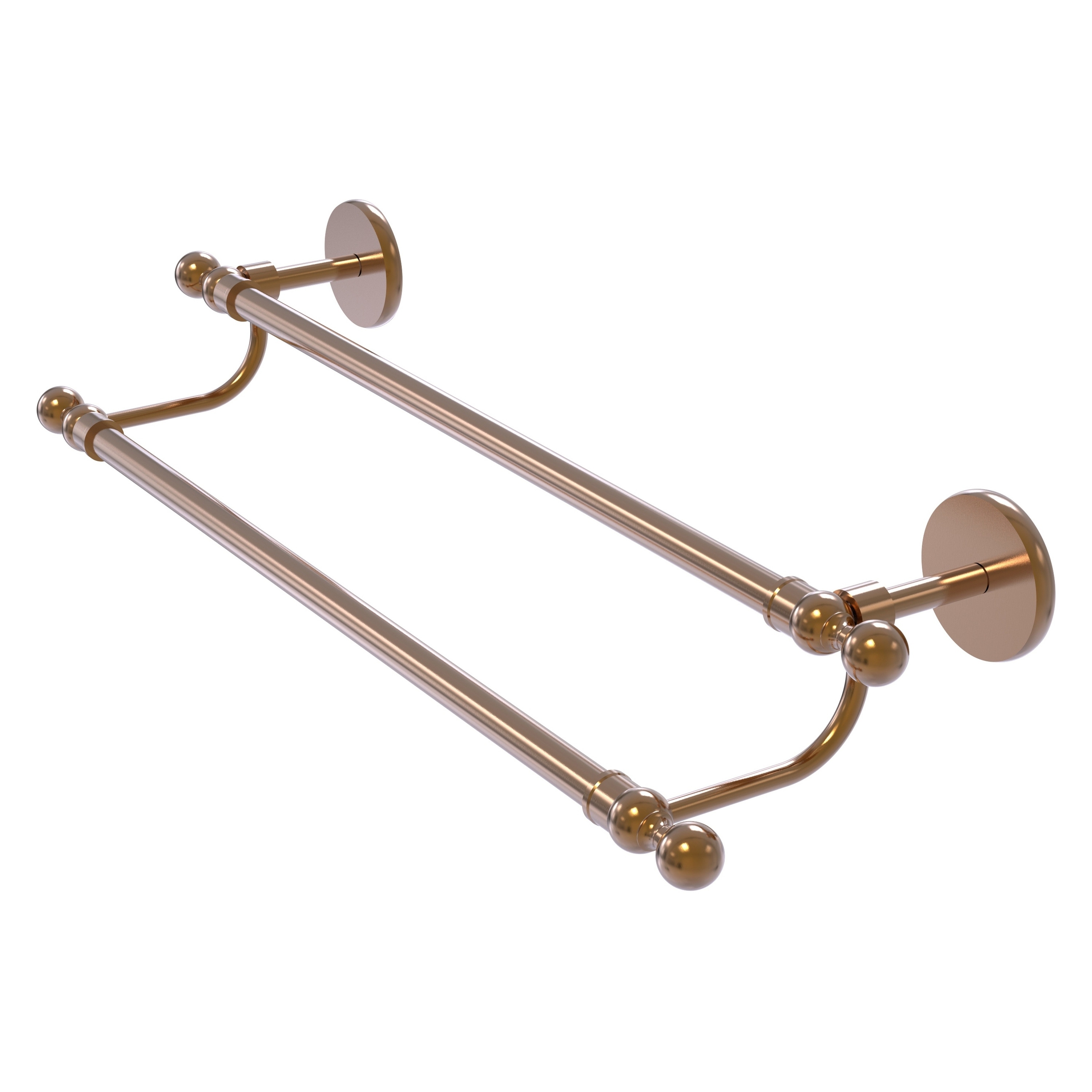 Allied Brass 1072/18-BBR Skyline 18-in double Brushed Bronze Wall mount Double Towel Bar