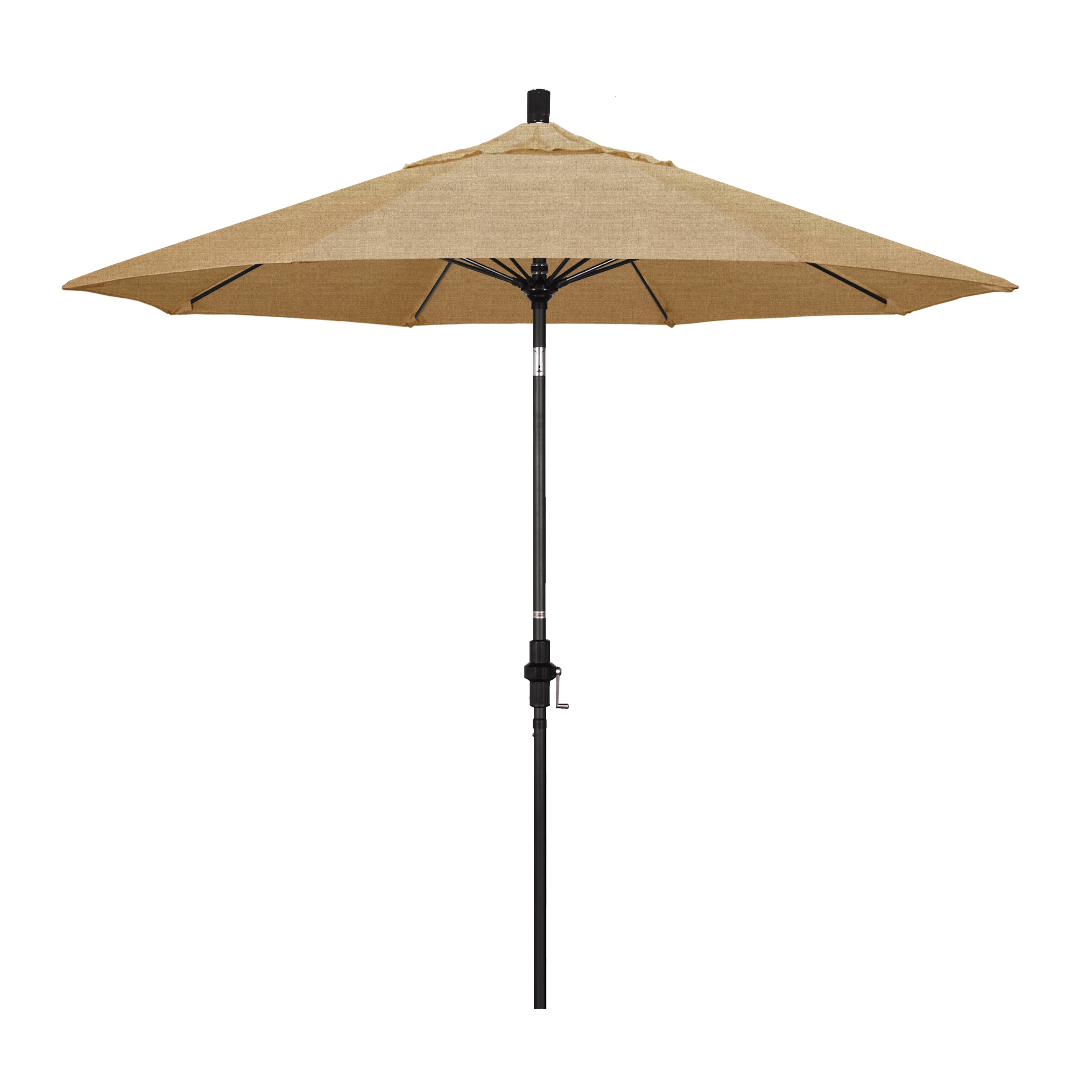 California Umbrella GSCUF908705-8318 9-ft Aluminum Brown Auto-tilt Market Patio Umbrella