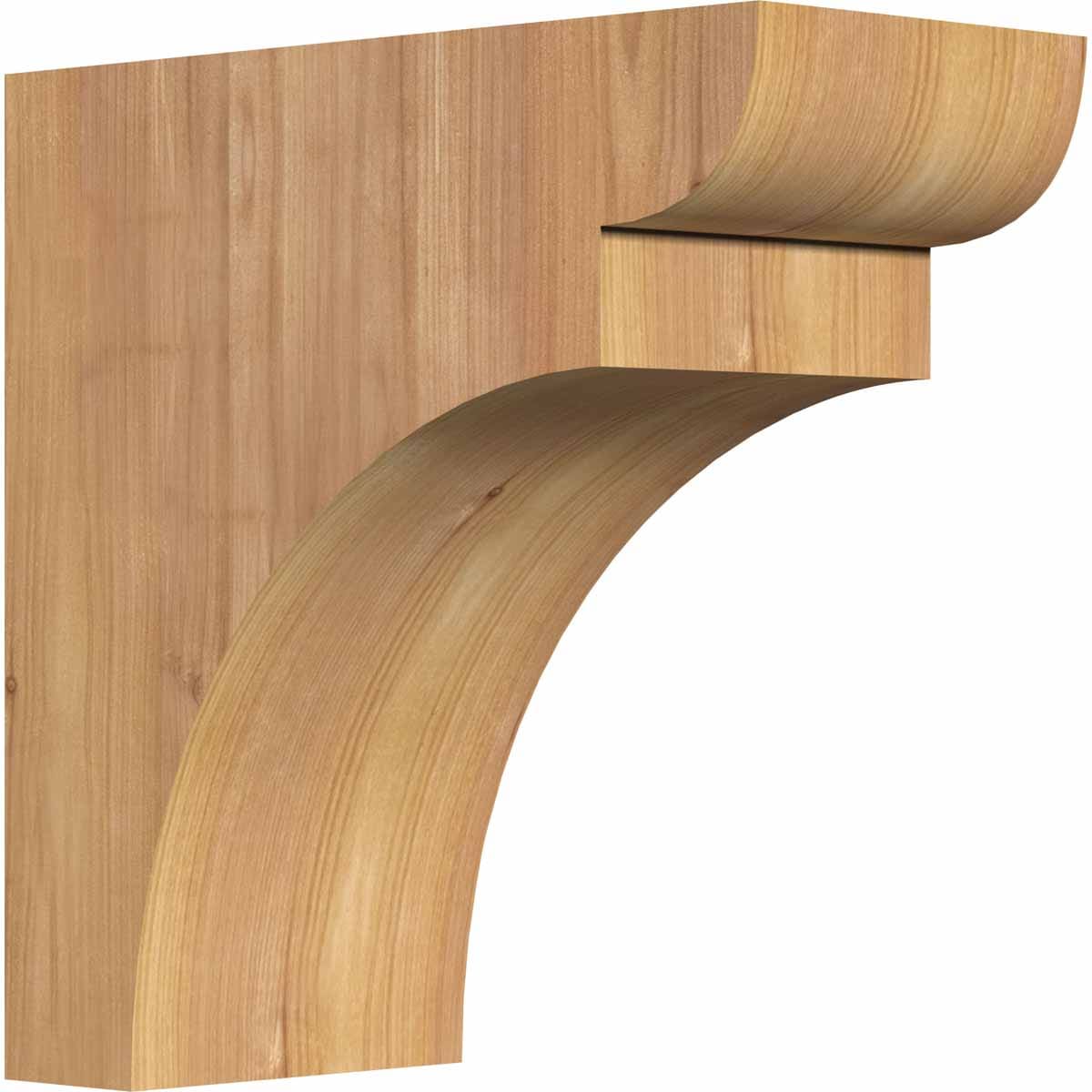 Ekena Millwork COR06X12X12YOR00SWR 5.5-in x 12-in x 12-in Yorktown Unfinished Western red cedar Wood Paintable/Stainable Corbel