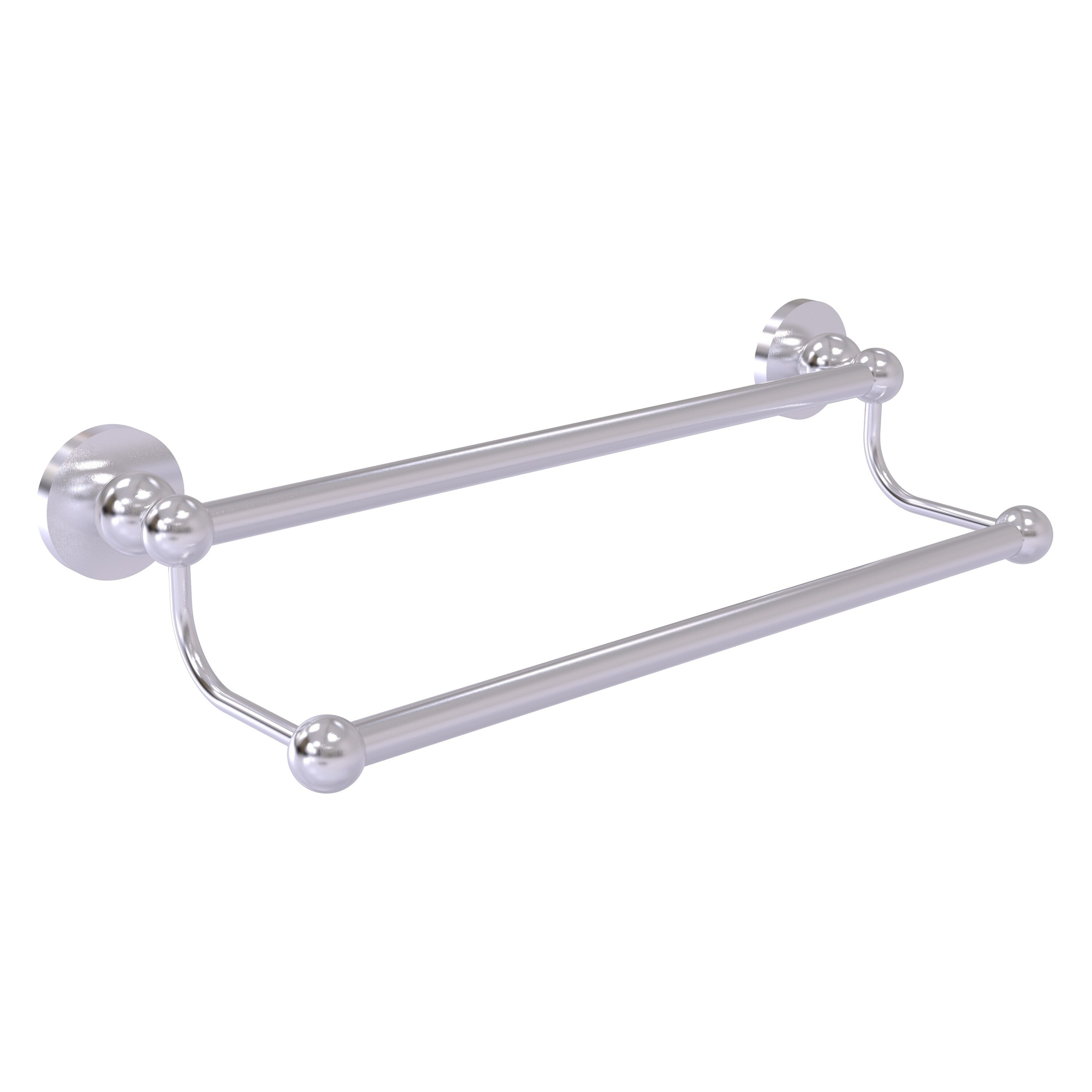 Allied Brass BL-72/18-SCH Bolero 18-in double Satin Chrome Wall mount Double Towel Bar