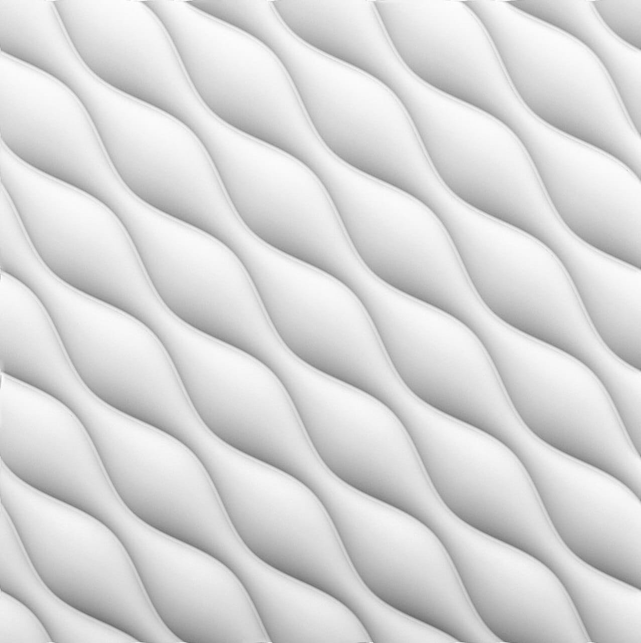 A La Maison Ceilings 24-in x 24-in Embossed Plain White PVC Abstract ...