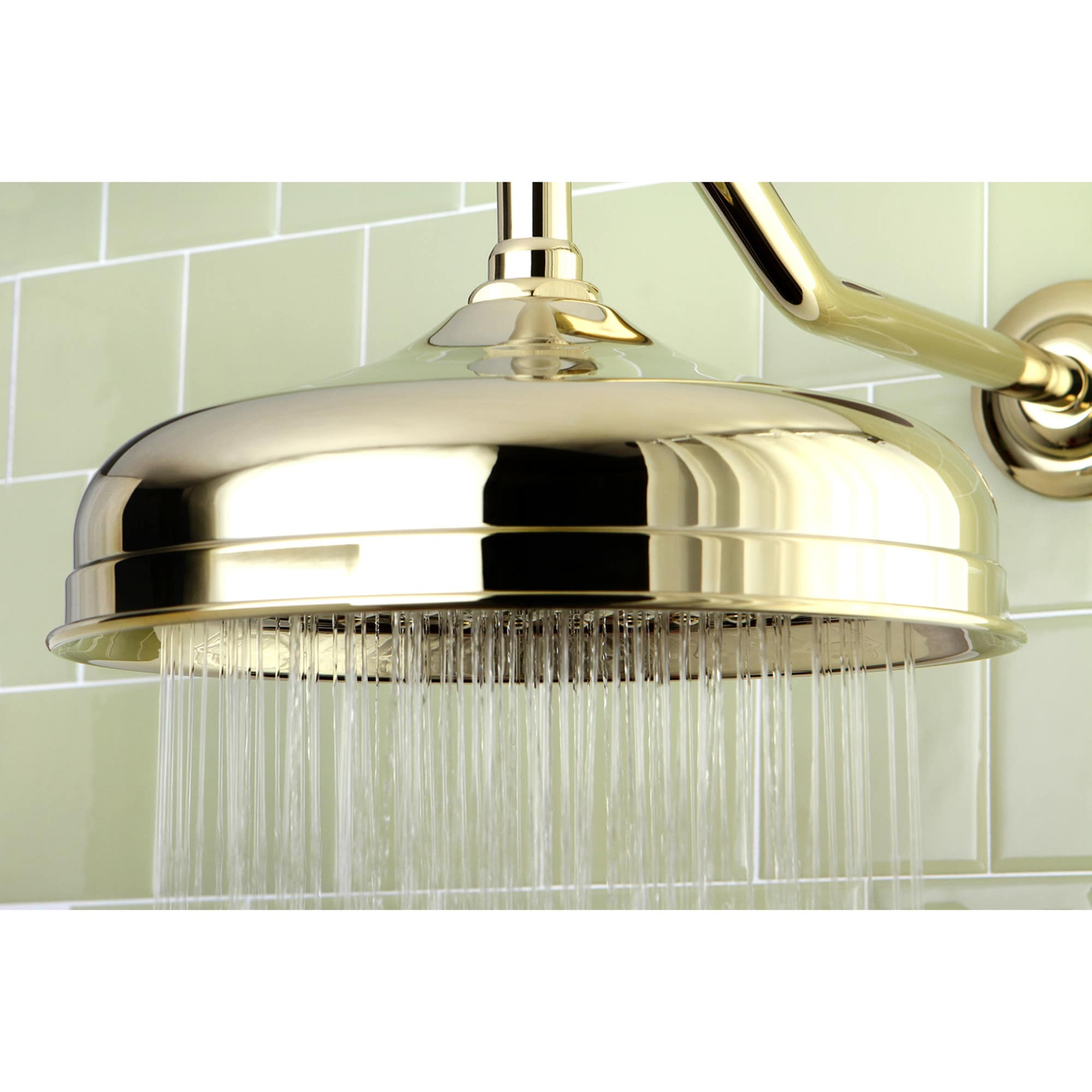 Elements of Design DK1252 Hot Springs 1.0 -Settings Polished brass 10-in Round Fixed Rain Shower Head 1.8 GPM