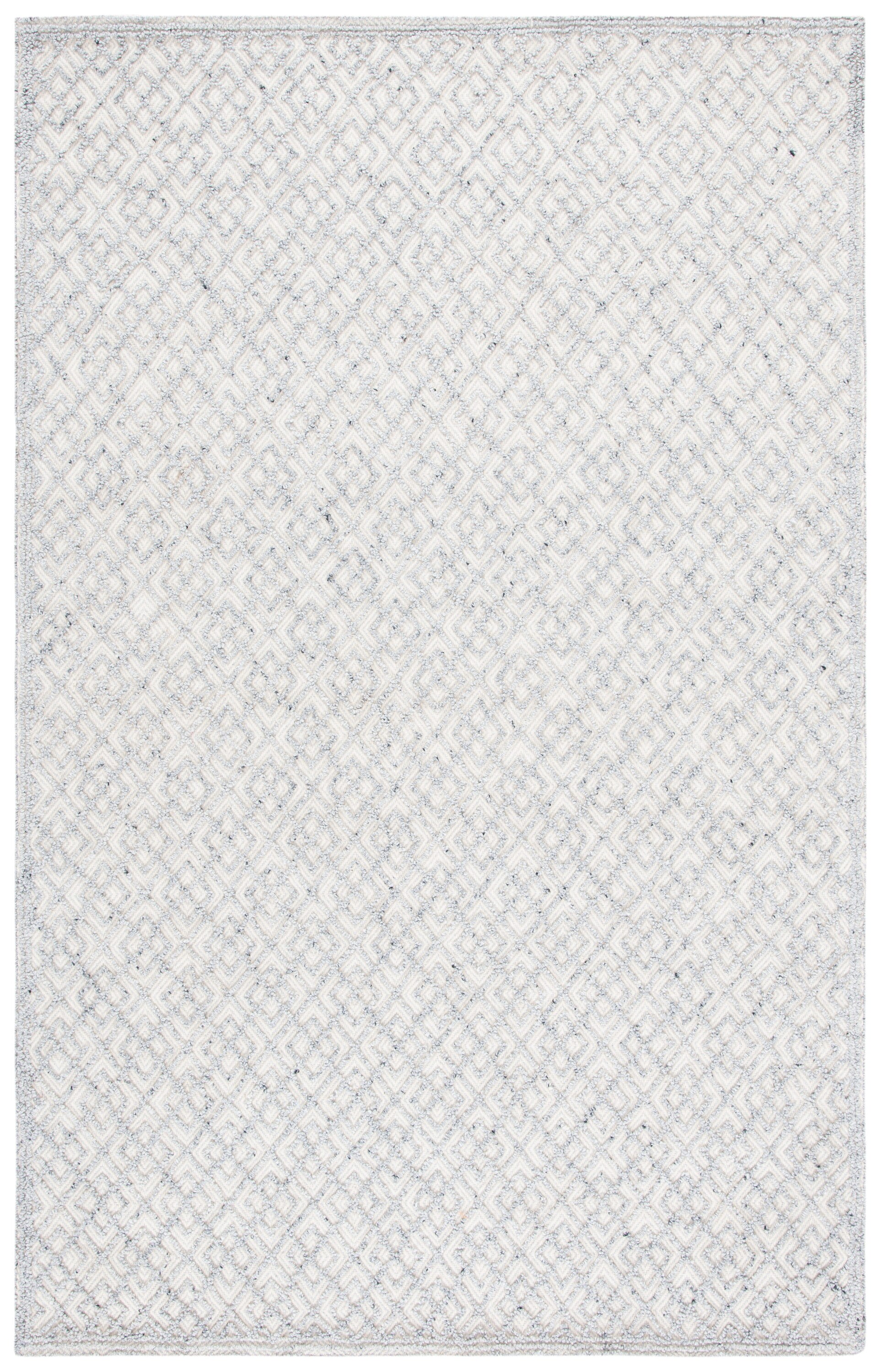 Gray Hand-Tufted Wool and Viscose 8' x 10' Rug