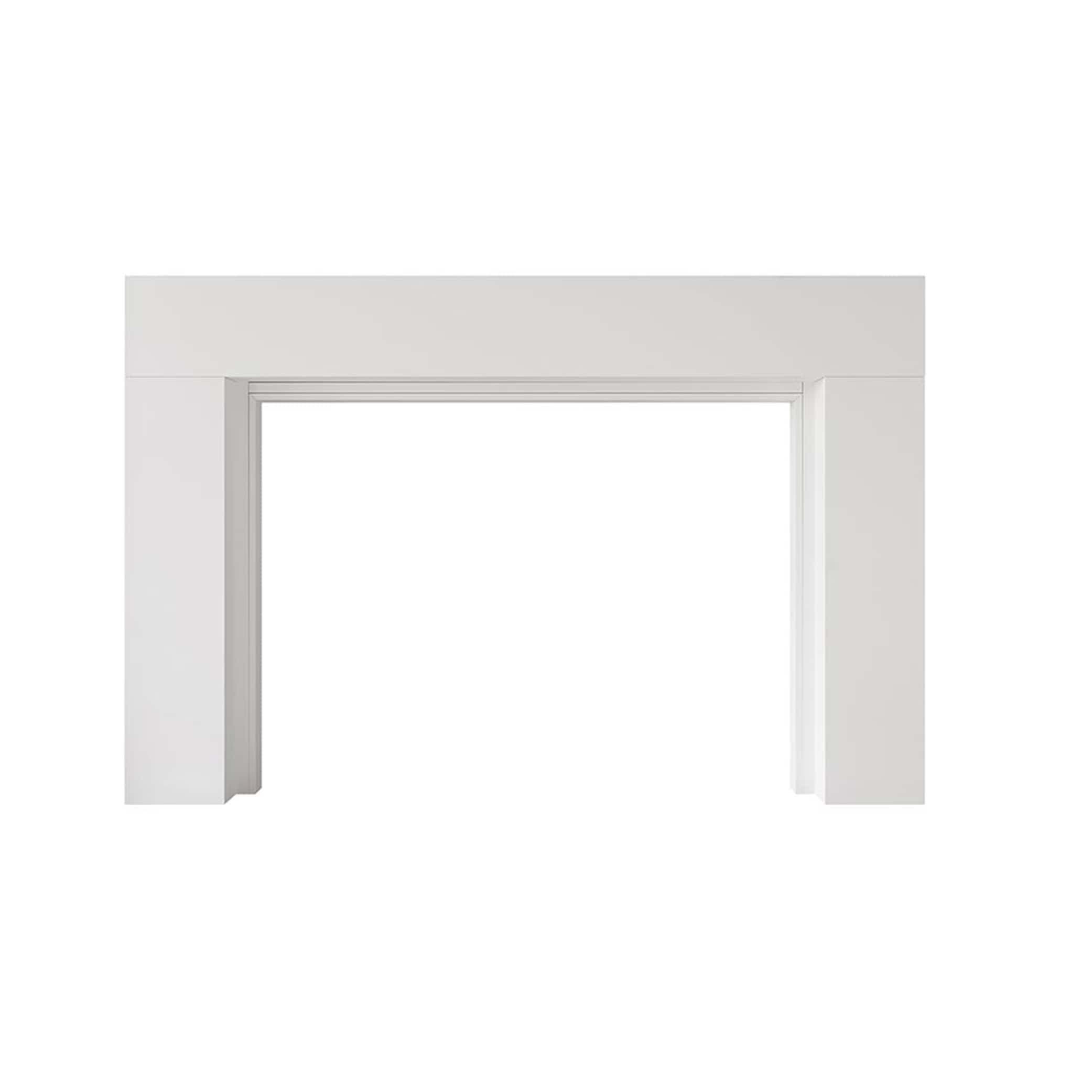 Modern Ember 72-in W x 54-in H White Maple Contemporary Fireplace Surround SABINE-4842-WP Sansujyuku sansujyuku.com