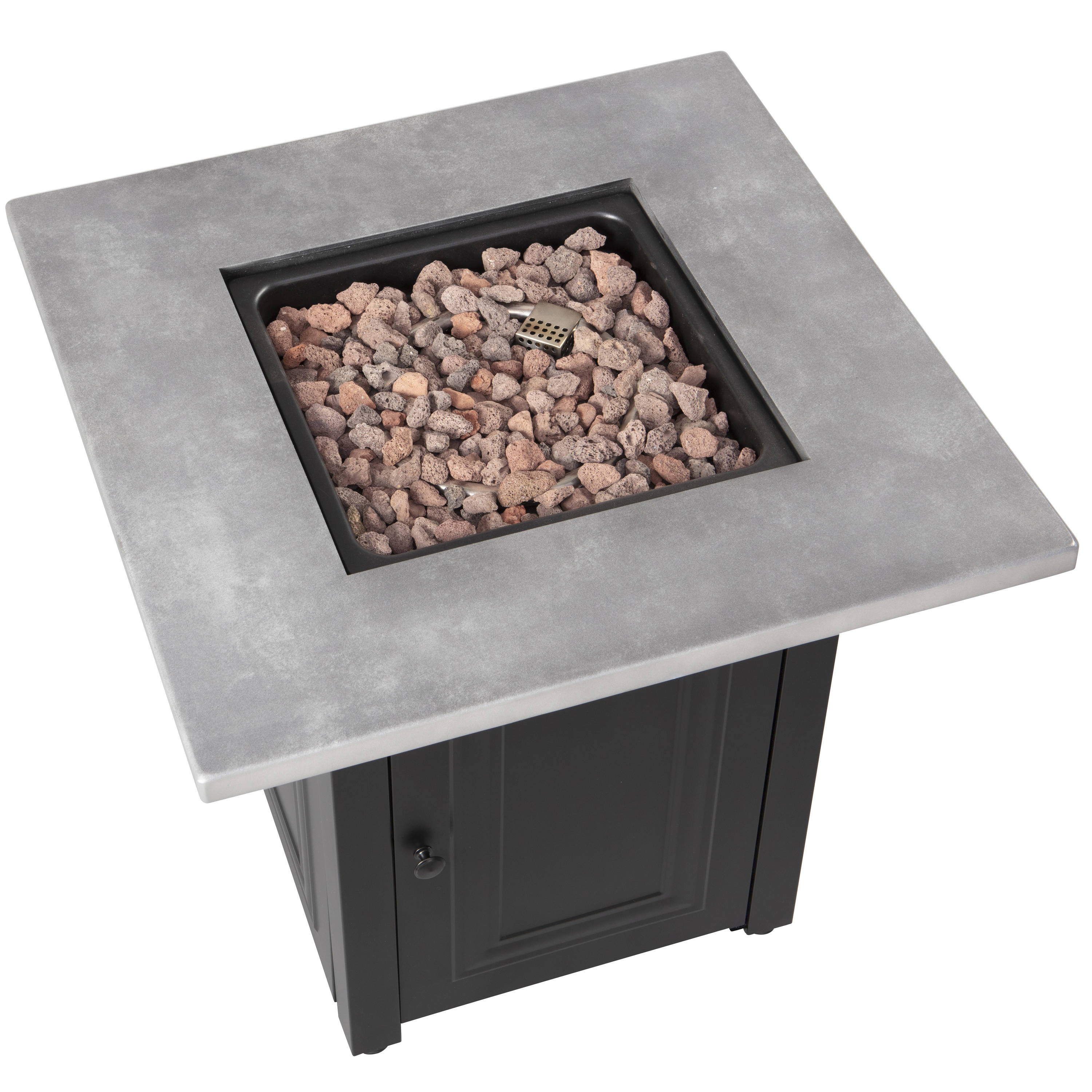 Wakefield Black and Grey Steel Gas Fire Pit Table