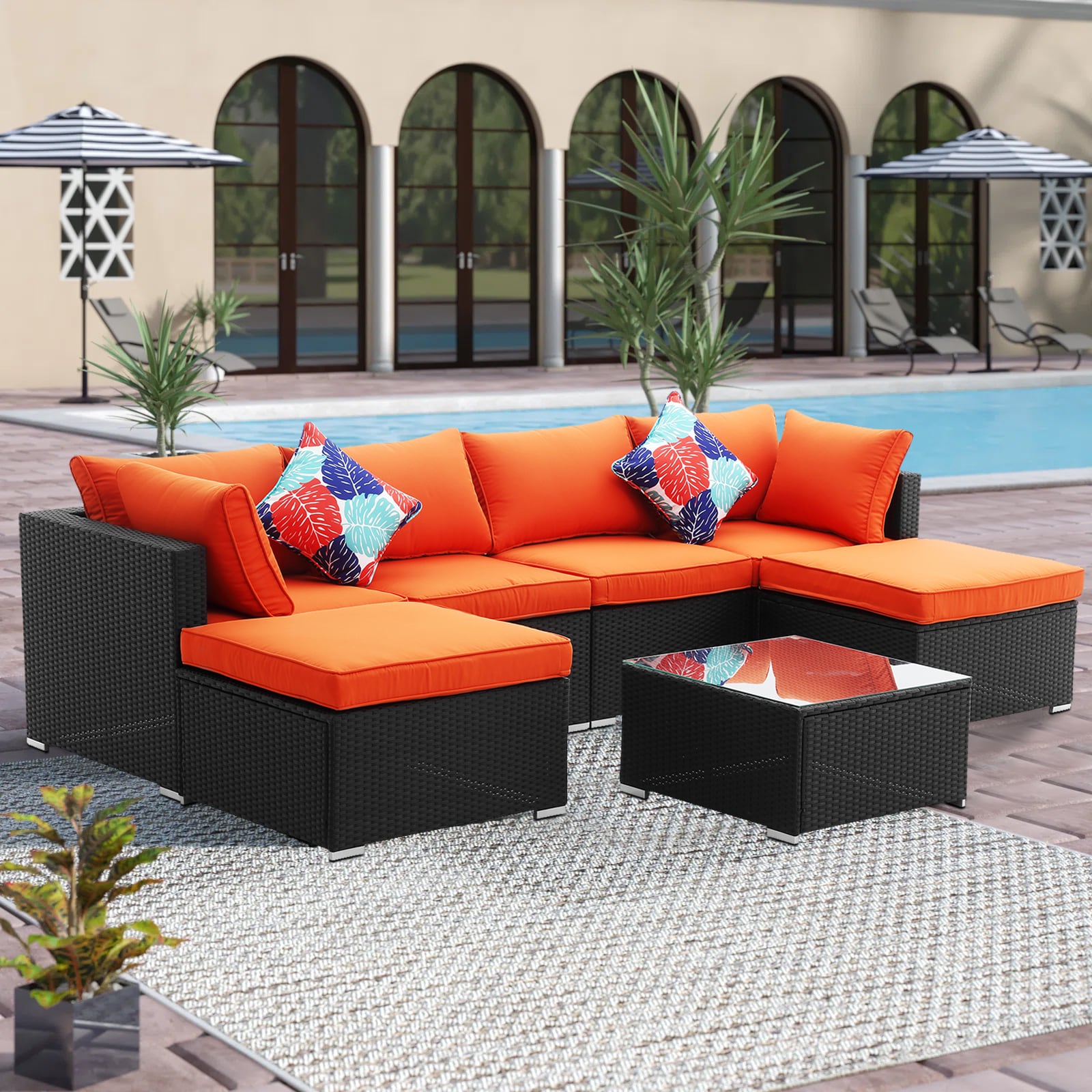 Flynama YH-CT-7-OR Patio-Conversation-Sets - View #6