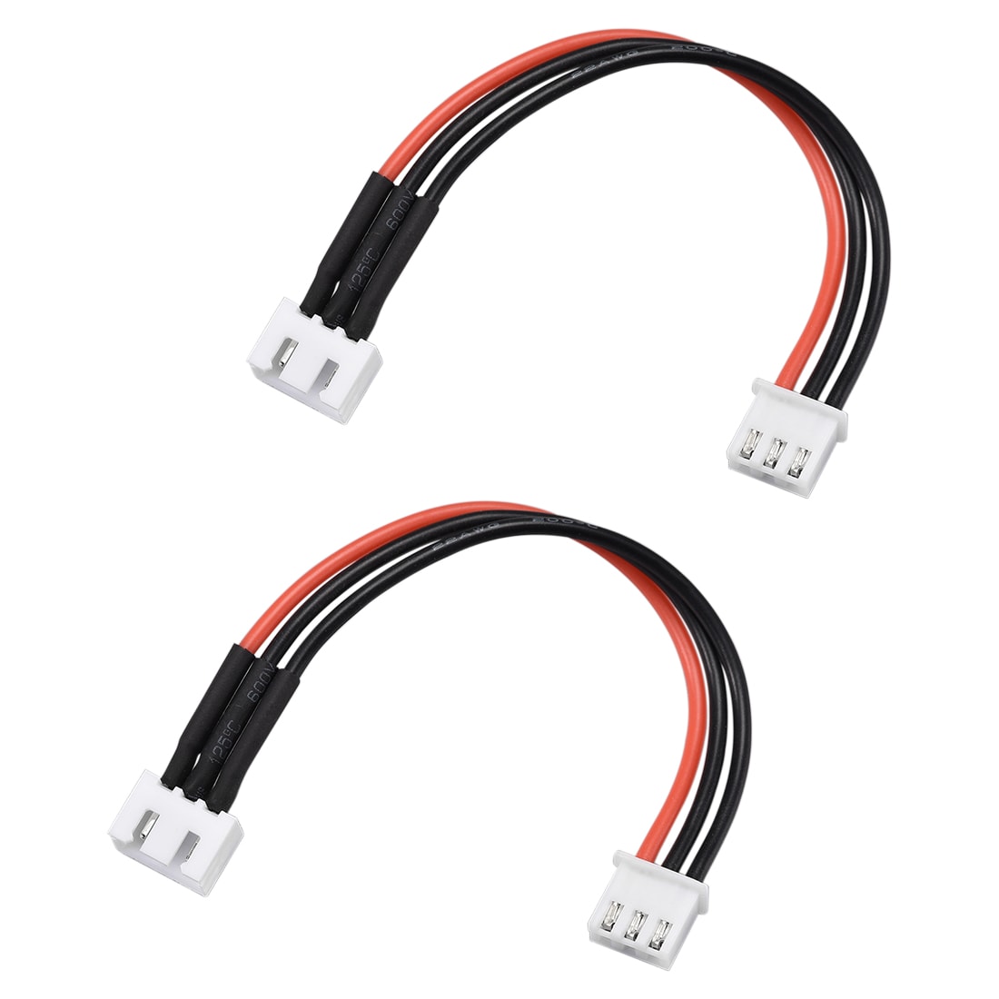 Unique Bargains 2S Balance Plug Extension Wire 10CM 2pcs for Lipo Battery Balance Charging 22AWG