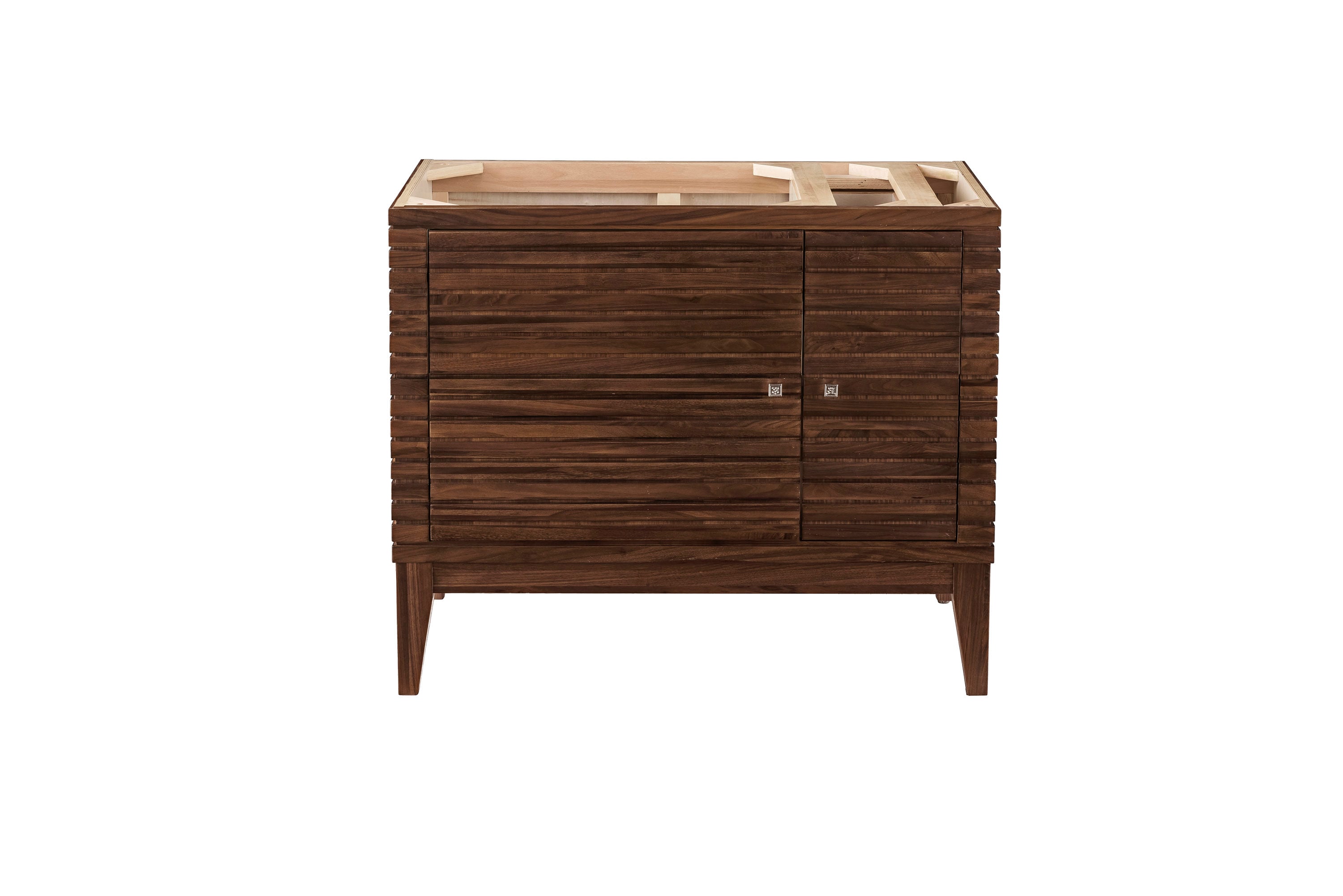 James Martin Vanities Linear 36-in Mid-century Walnut Bathroom Vanity ...