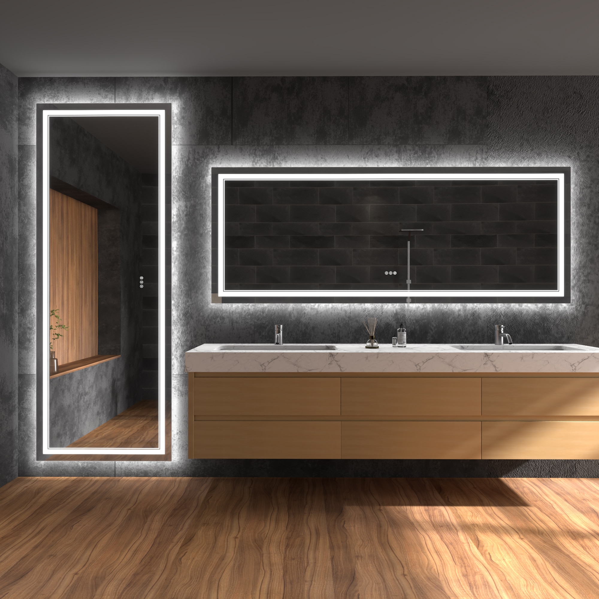 ExBrite EXBM3636V12 Framed-Bath-Mirrors - View #9