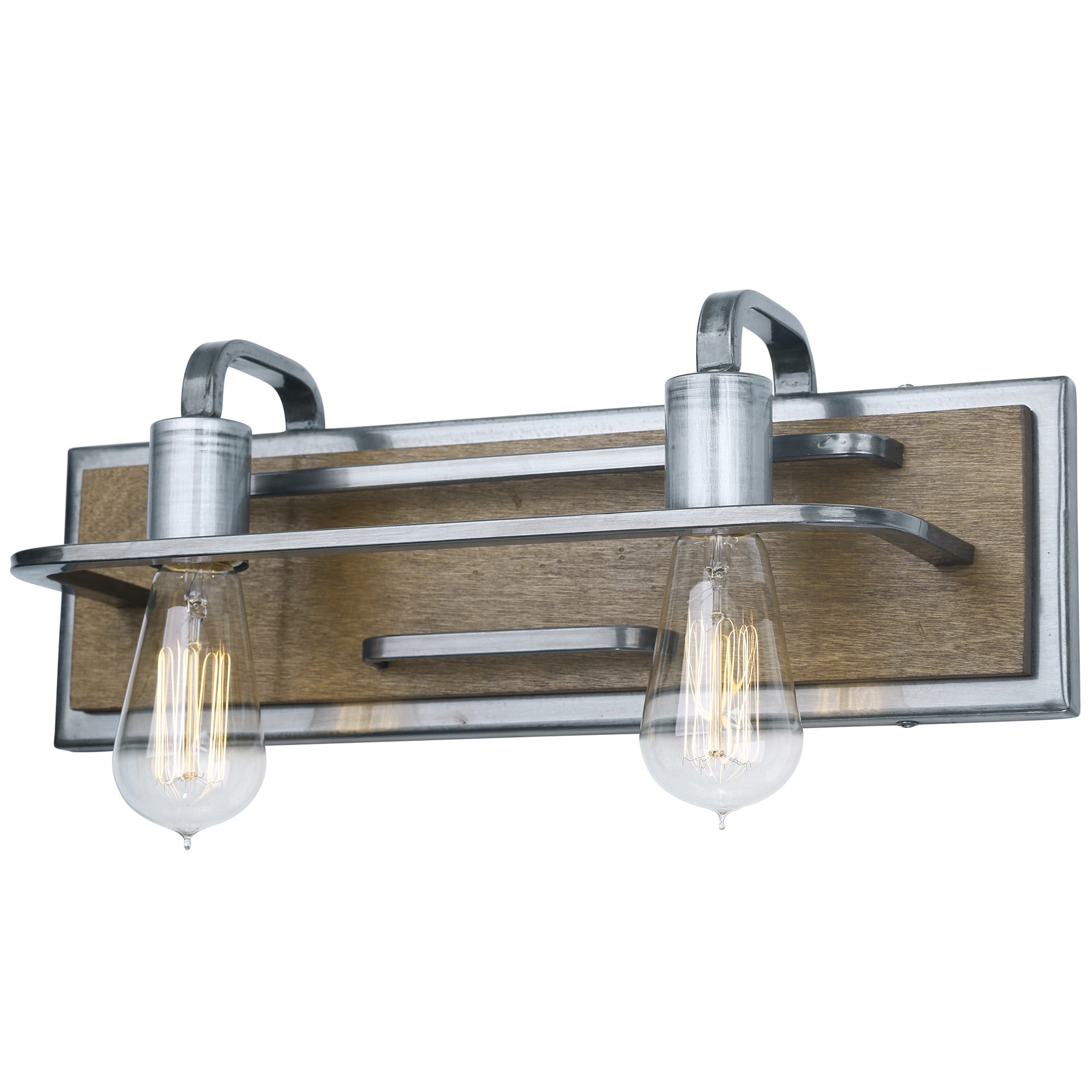 Varaluz 268B02SLW Lofty 17.13-in 2 -Light Steel Transitional Vanity light
