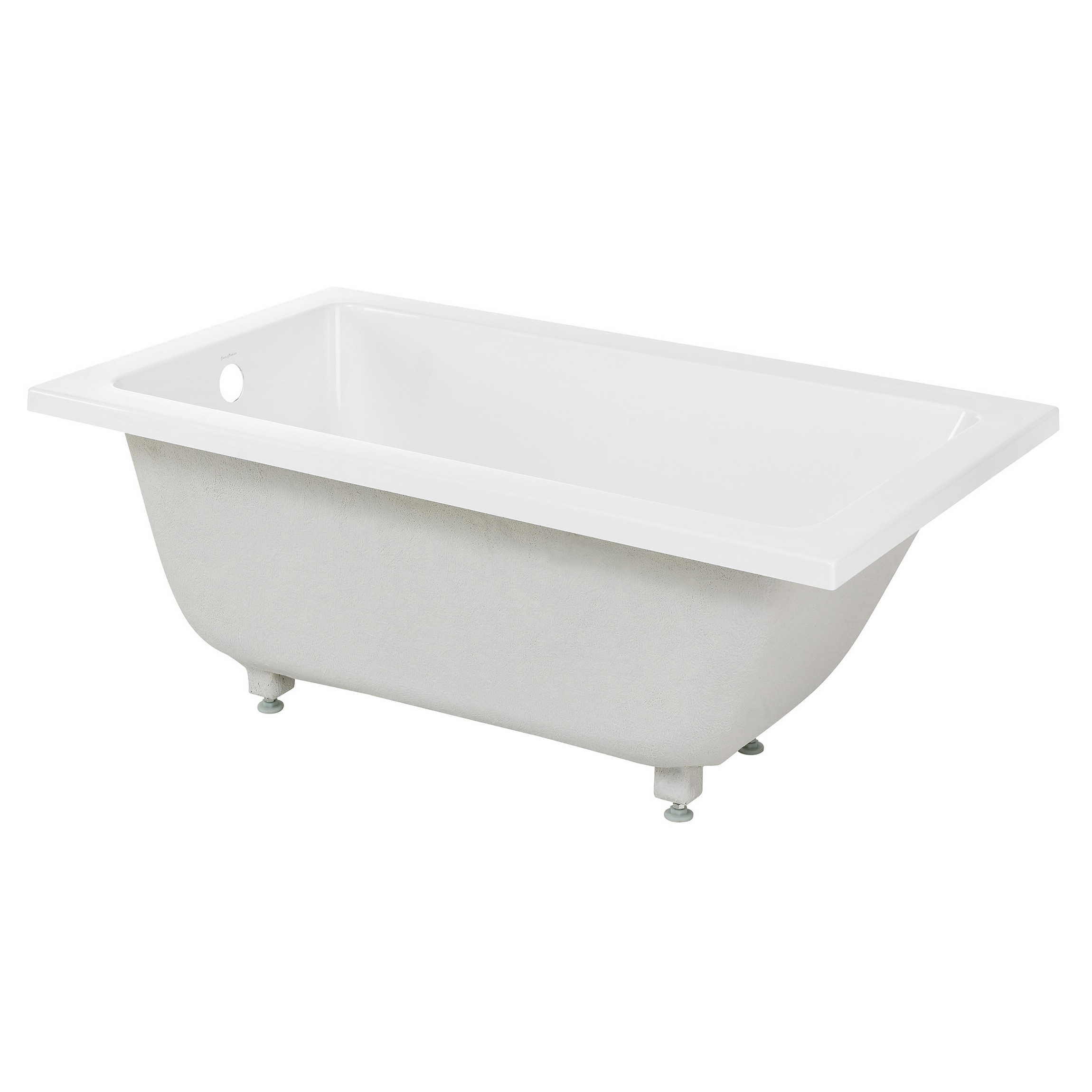 Swiss Madison SM-25-DBLAU11WH Lausanne 48-in x 32-in Glossy White Acrylic Rectangular Drop-in Soaking bathtub ( Reversible Drain )