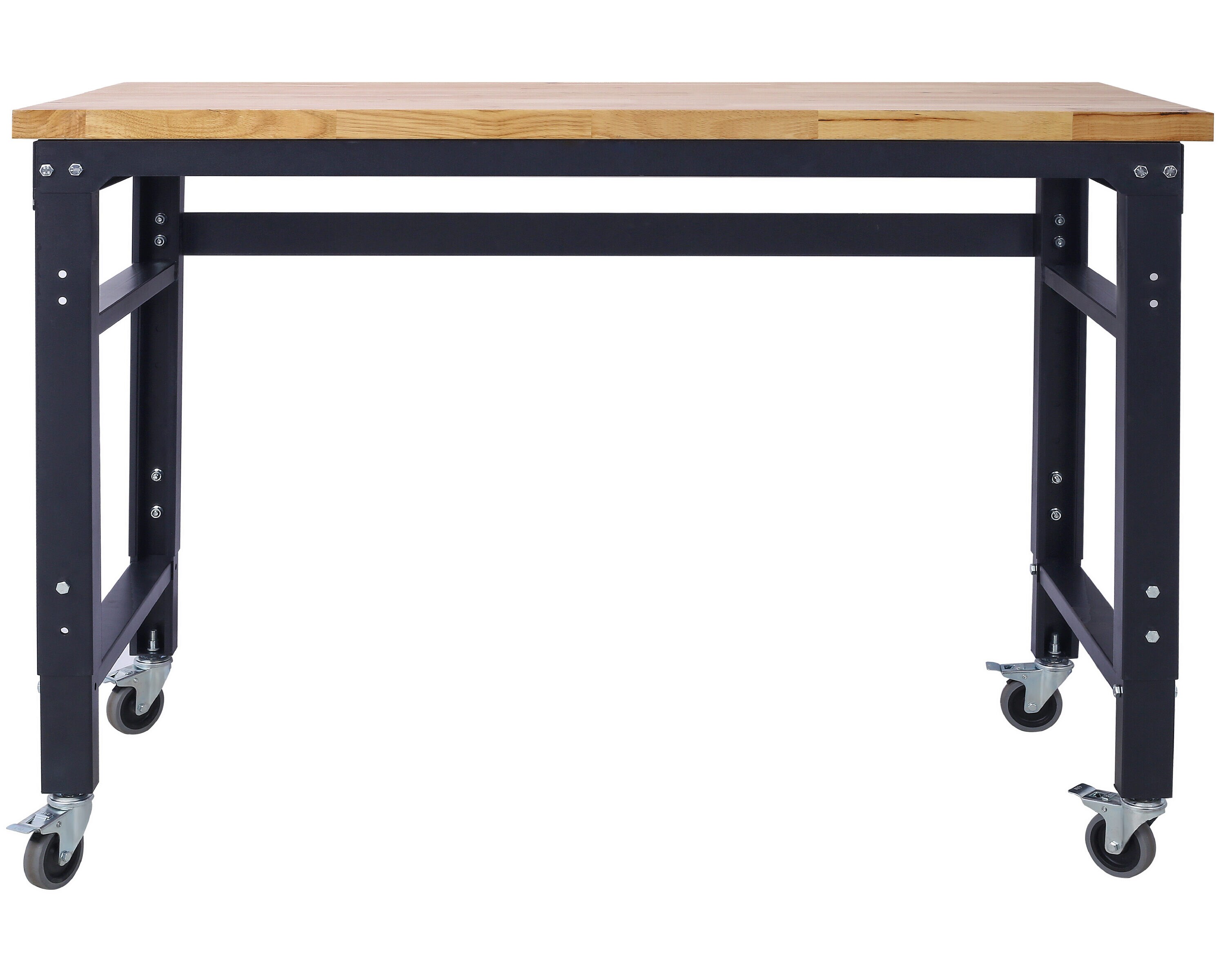 Siavonce 48-in L x 45-in H Black Wood Adjustable Height Work Bench ...