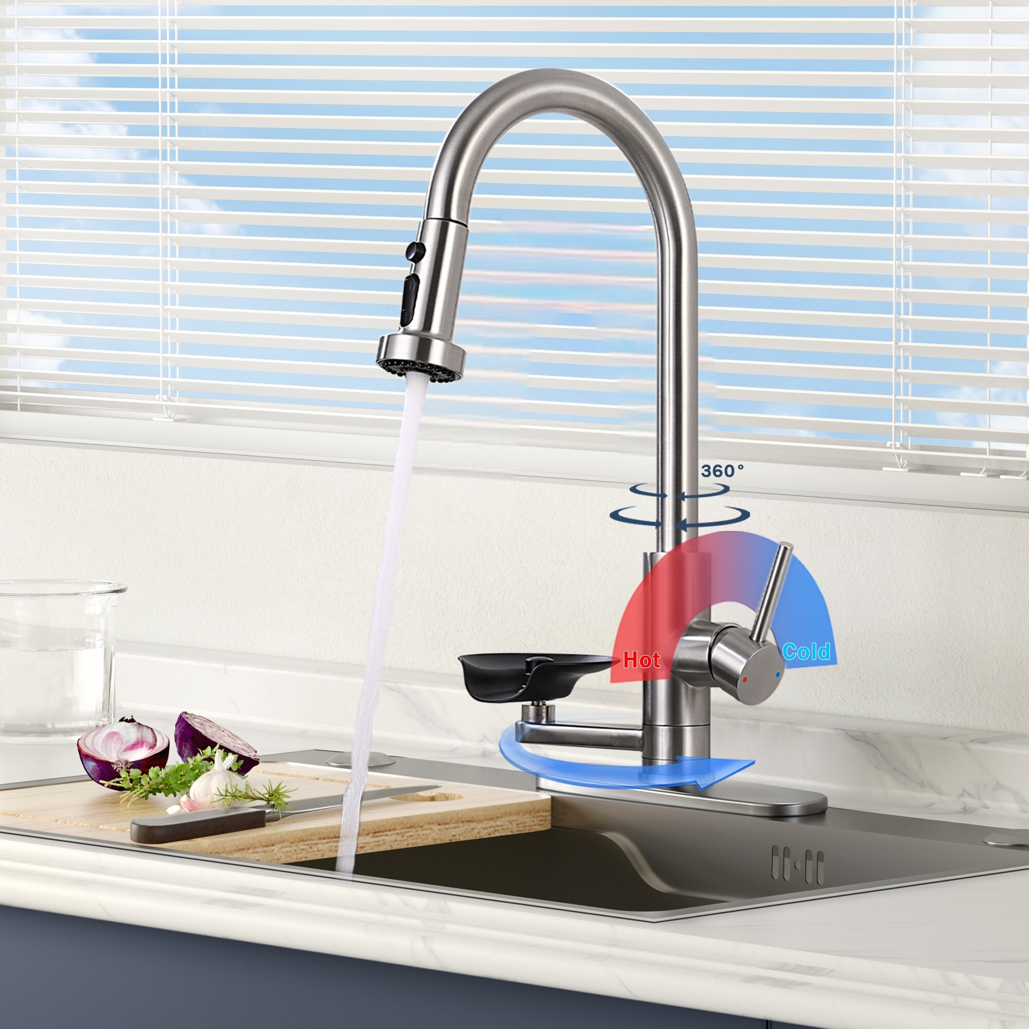 HyperDrop Cart B-6K4N6O2B3X2T Kitchen-Faucets - View #5