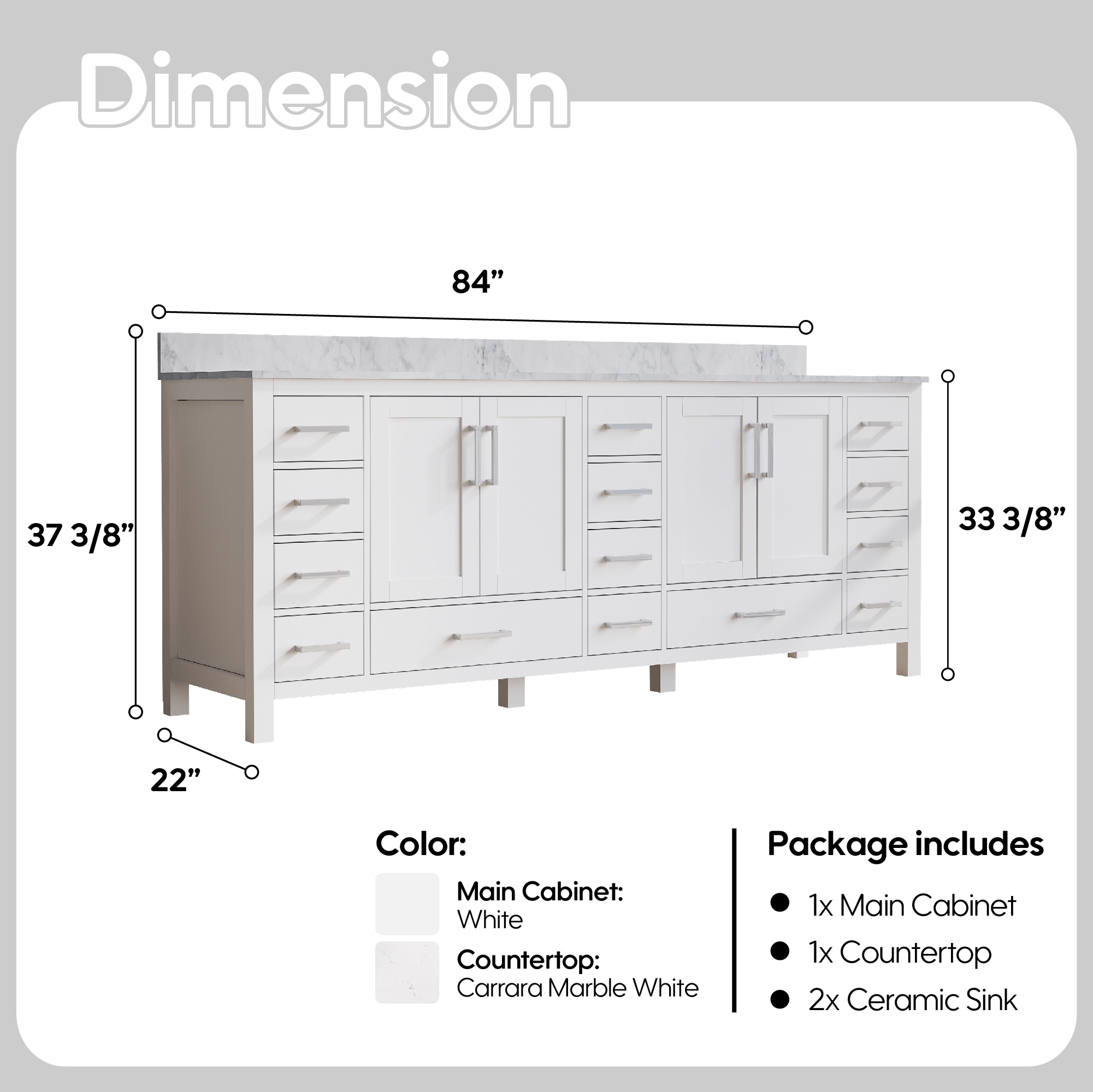 WELLFOR EX-4MC6032 Bath-Vanity-Combo - View #6