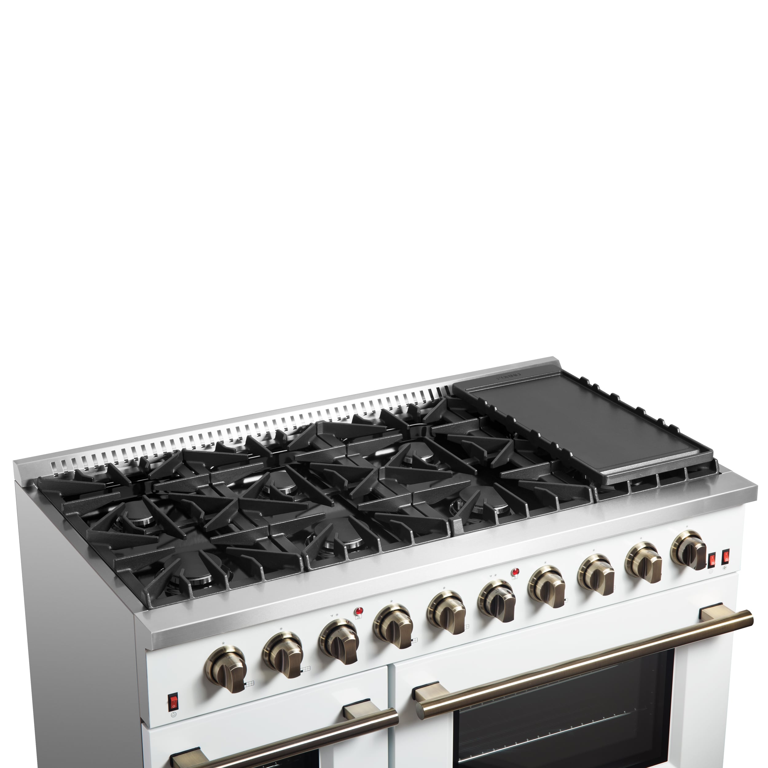 FORNO FFSGS6244-48WHT Double-Oven-Gas-Ranges - View #12