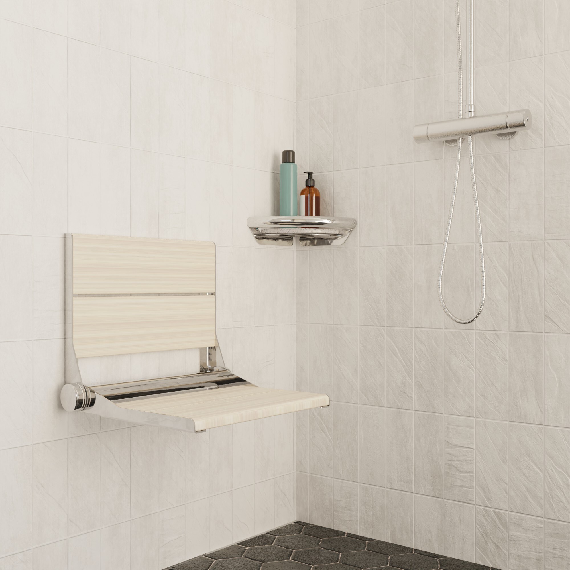Invisia INV-WSFD-26-LIGHT-CP Bath-Safety-Seats-Benches - View #2