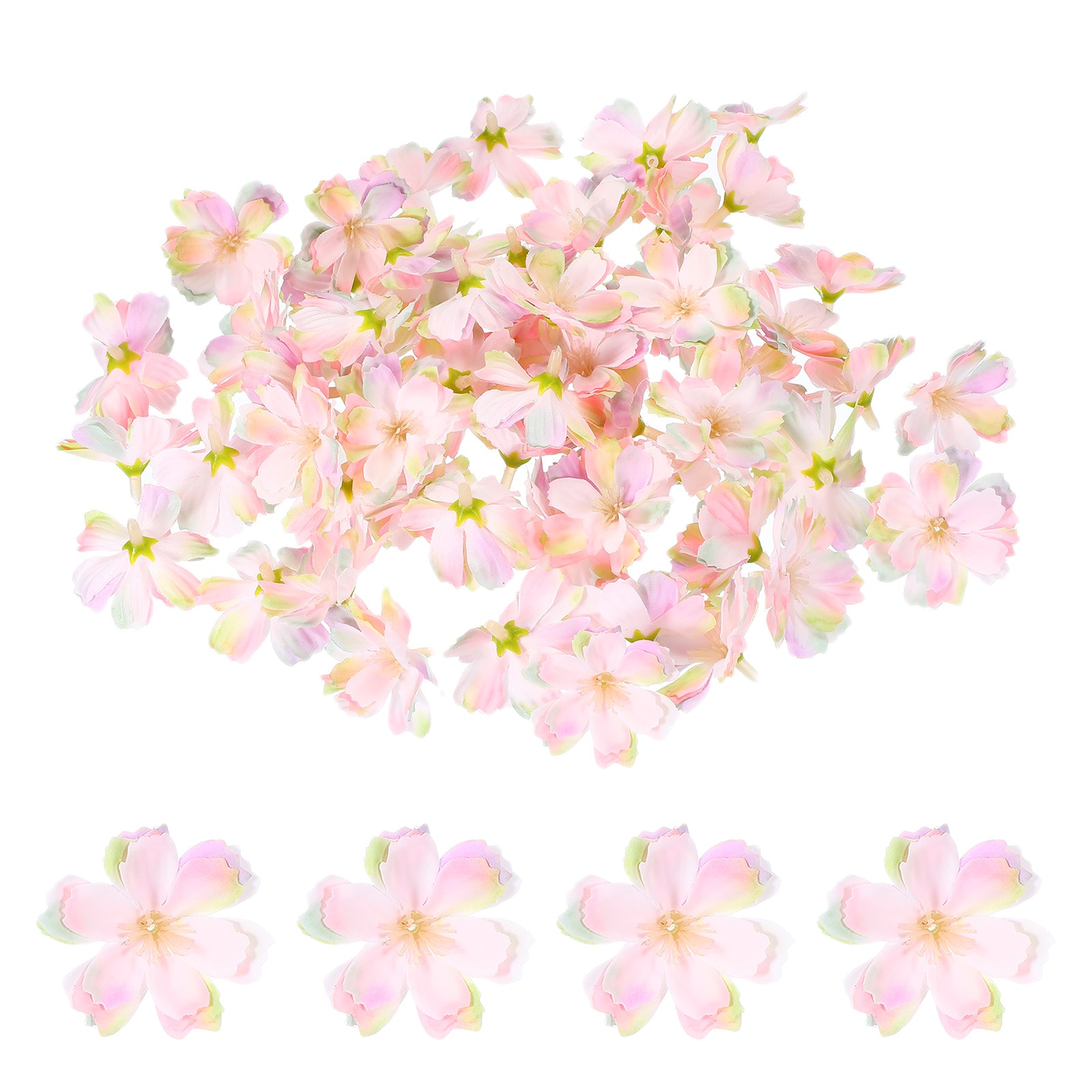 PATIKIL 100pcs Fake Silk Flower Heads 1.6-Inch Artificial Cherry ...