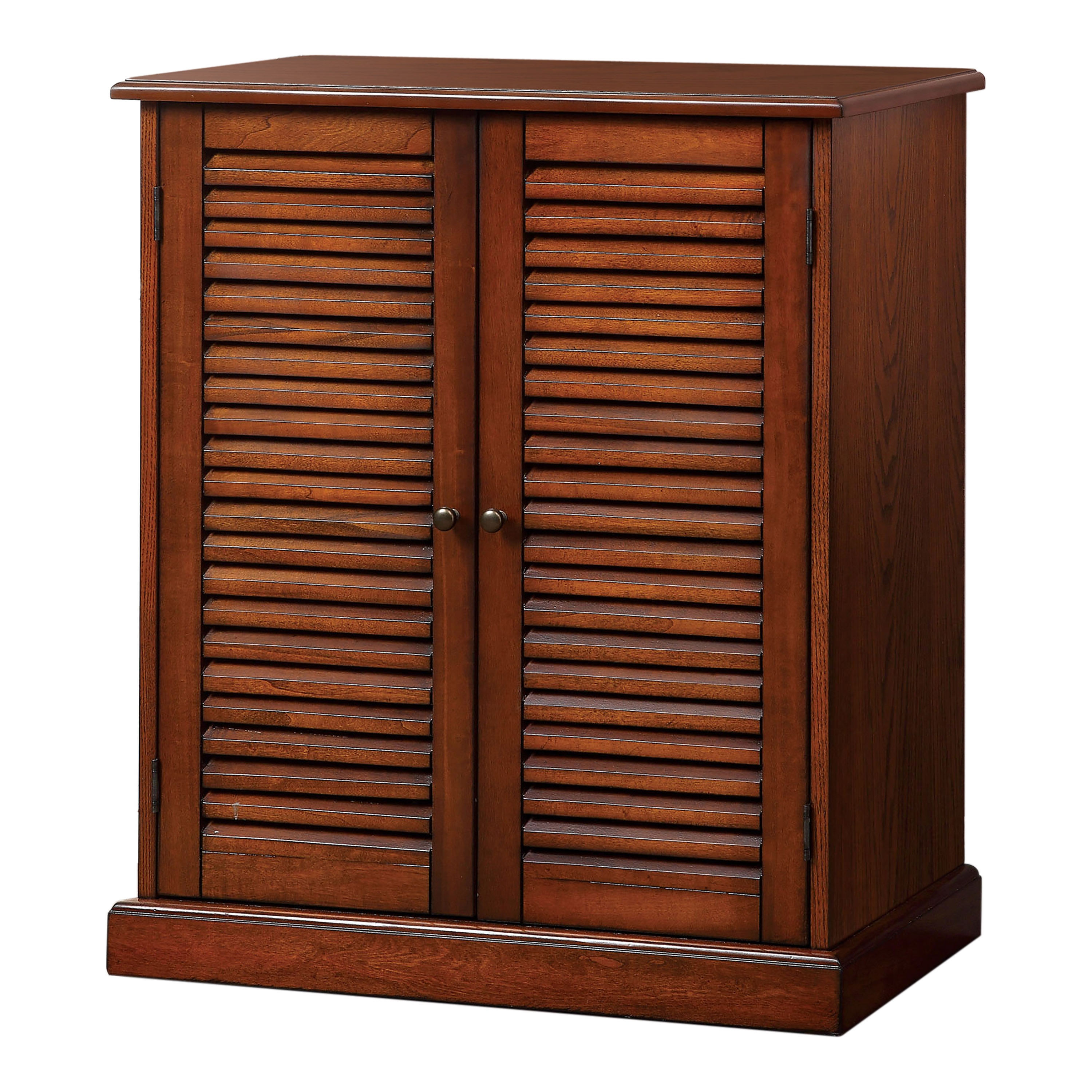 Furniture of America IDF-AC213A 34.5-in H 5 Tier 14 pair Oak Wood Shoe cabinet