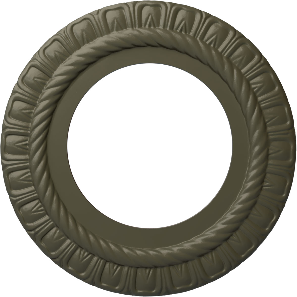 Ekena Millwork CM10CLWHF Claremont 10.625-in W x 10.625-in L Painted Witch Hazel Polyurethane Whole Ceiling Medallion
