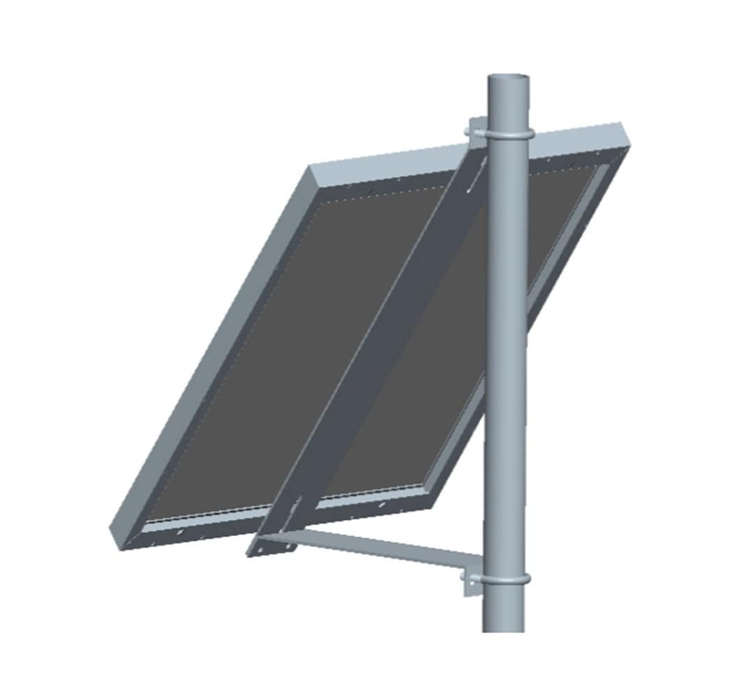 Oyezvary Adjustable Solar Panel Mount Kit for 5 to 10 Watt Devices Heavy Duty Bracket for Poles Walls Fences Railings Security Cameras Flood #LOZ0628O110