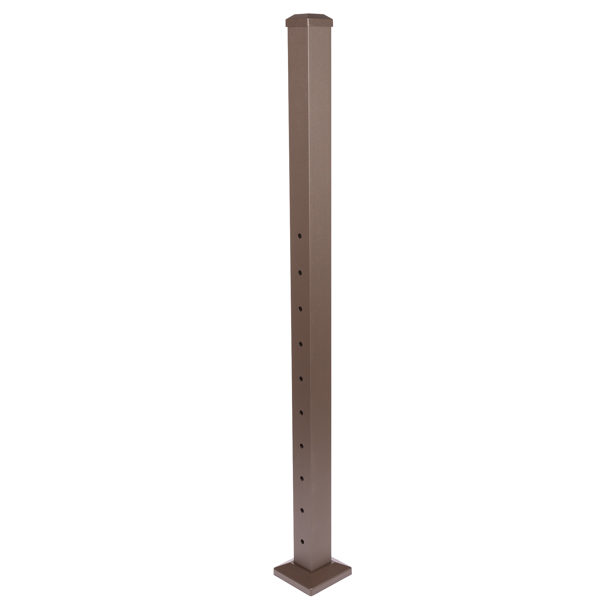 Deckorators 399179 2-1/2-in x 2-1/2-in x 4-ft Weathered brown Aluminum Deck Bottom stair post