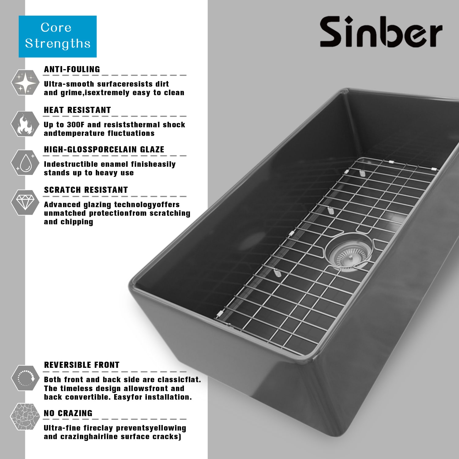 Sinber F3318S-B-OLR Kitchen-Sinks - View #3