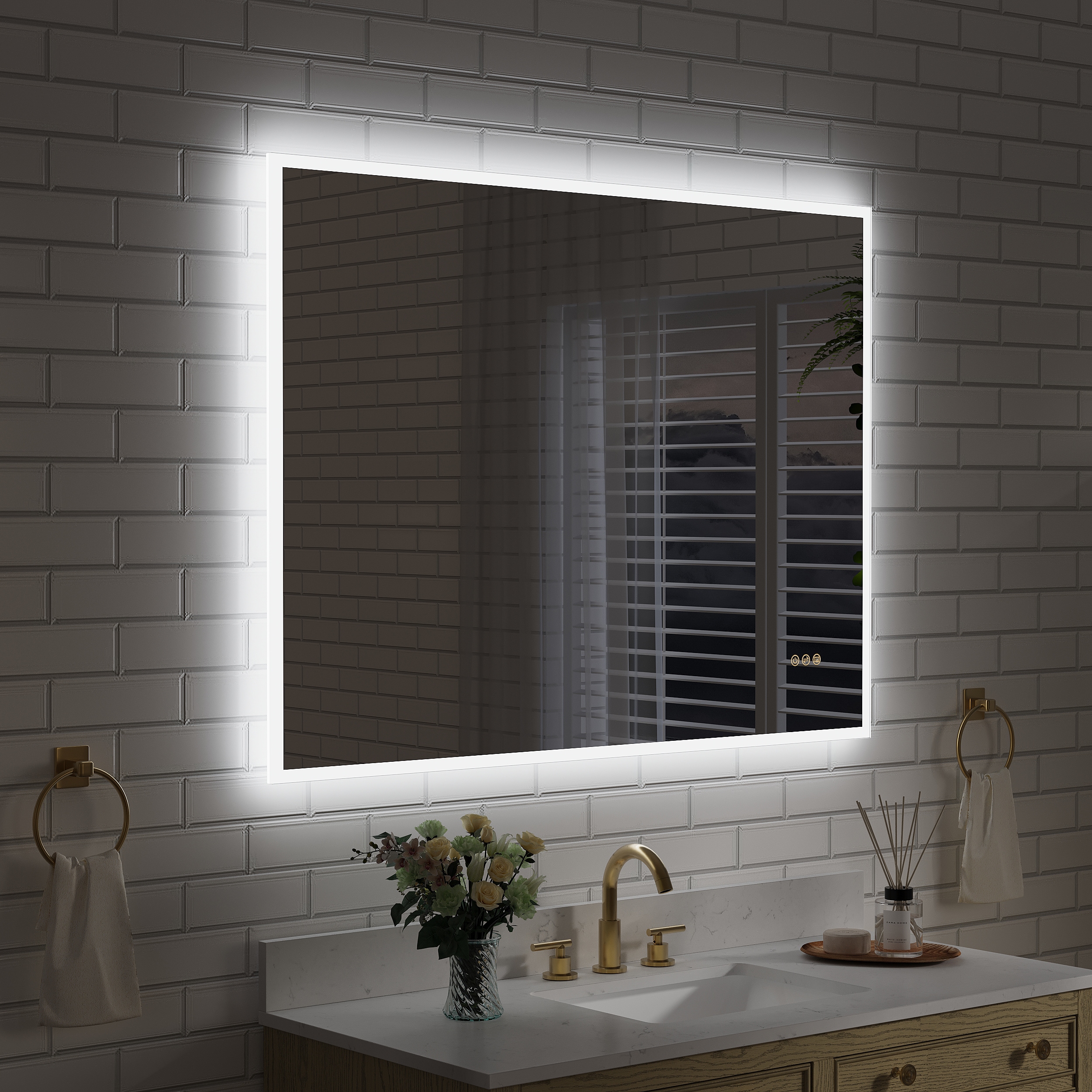 WELLFOR W10MRL4836 Framed-Bath-Mirrors - View #2