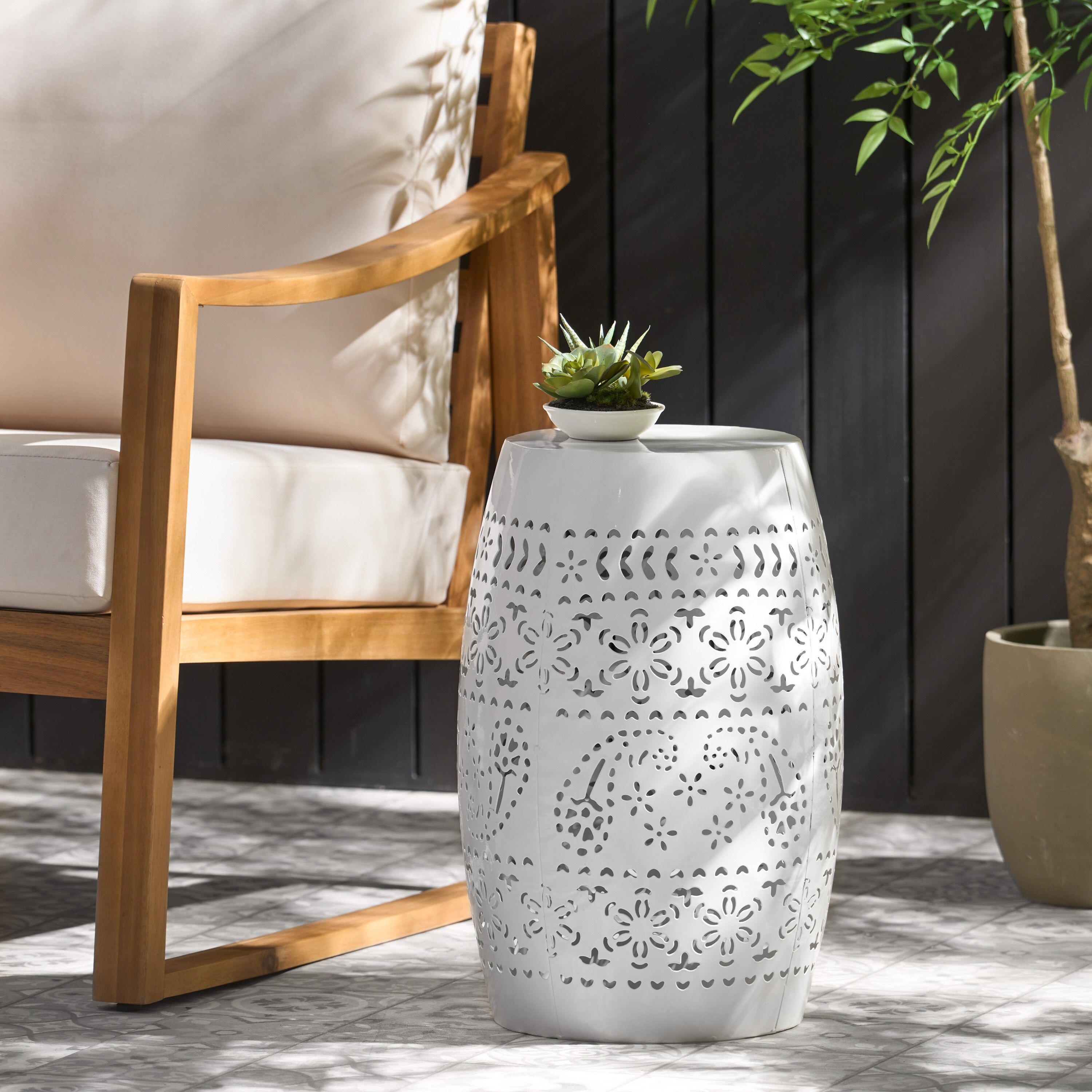 AHIOU HOME ZAAHG-61304.00WHIGS Garden-Stools - View #3