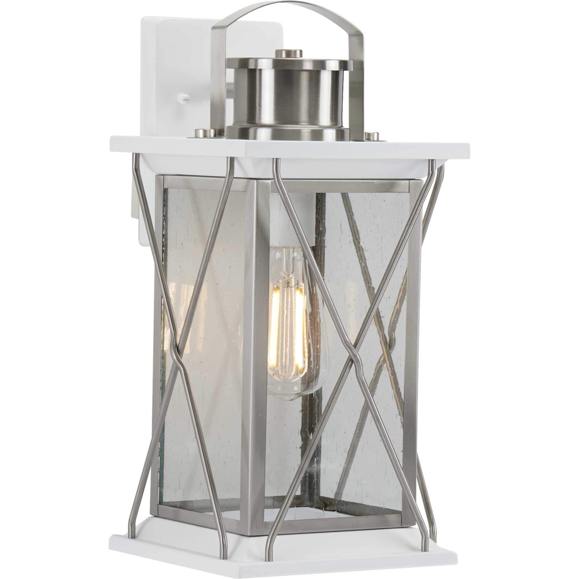 Progress Lighting P560157-135 Barlowe 1 -Light 16-in H Stainless steel Hardwired Outdoor Wall Light